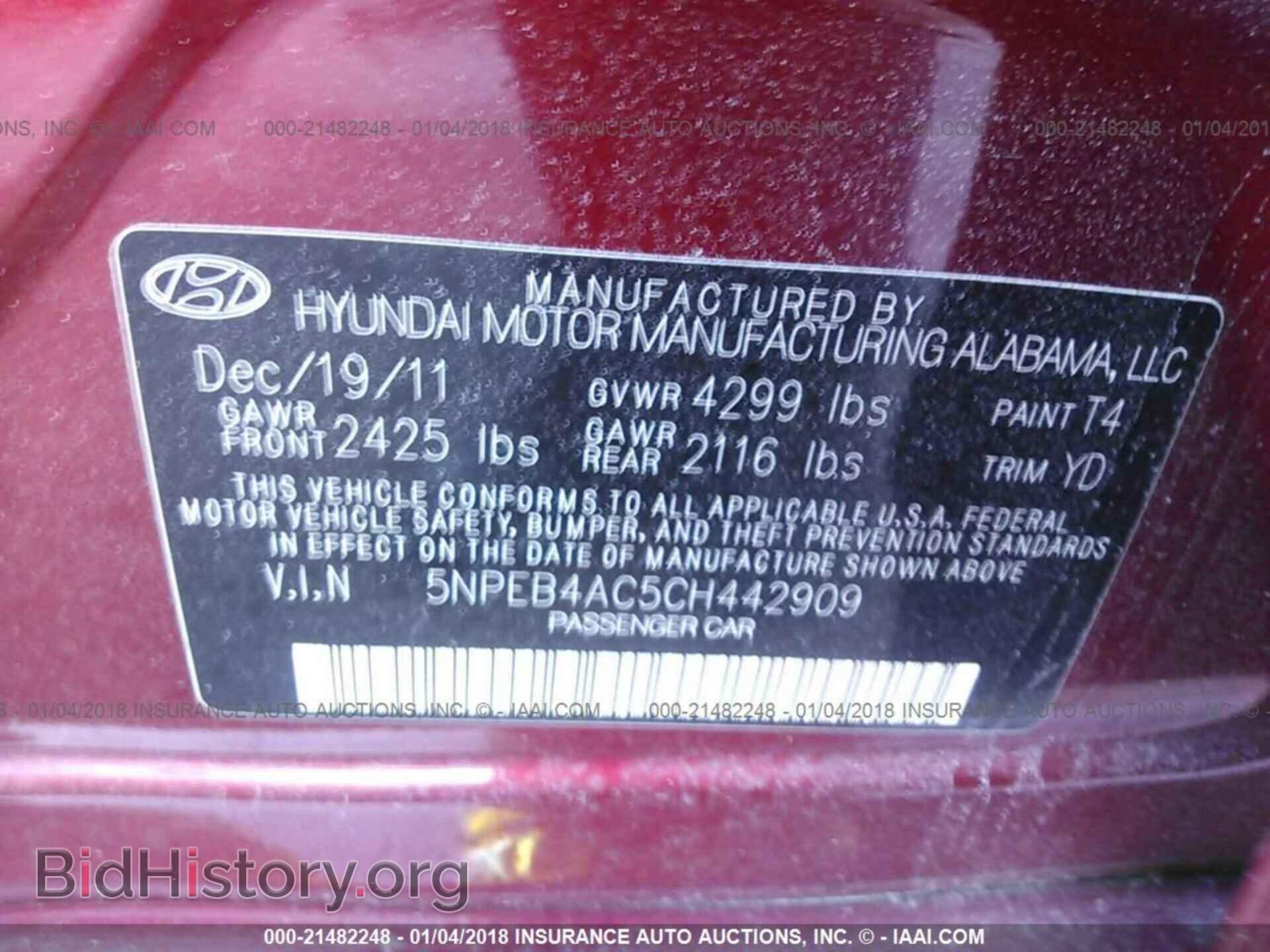 2012 Hyundai Sonata - VIN: 5NPEB4AC5CH442909 - Photo 9