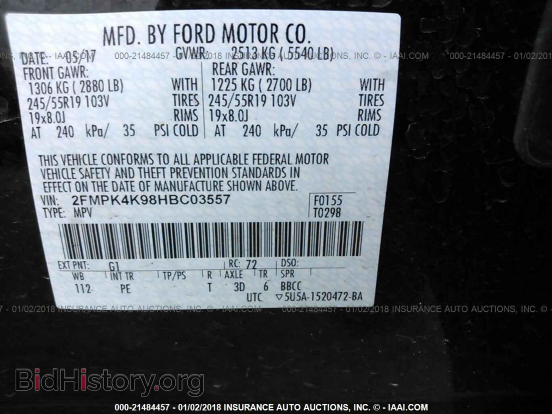 2017 Ford Edge - VIN: 2FMPK4K98HBC03557 - Photo 9