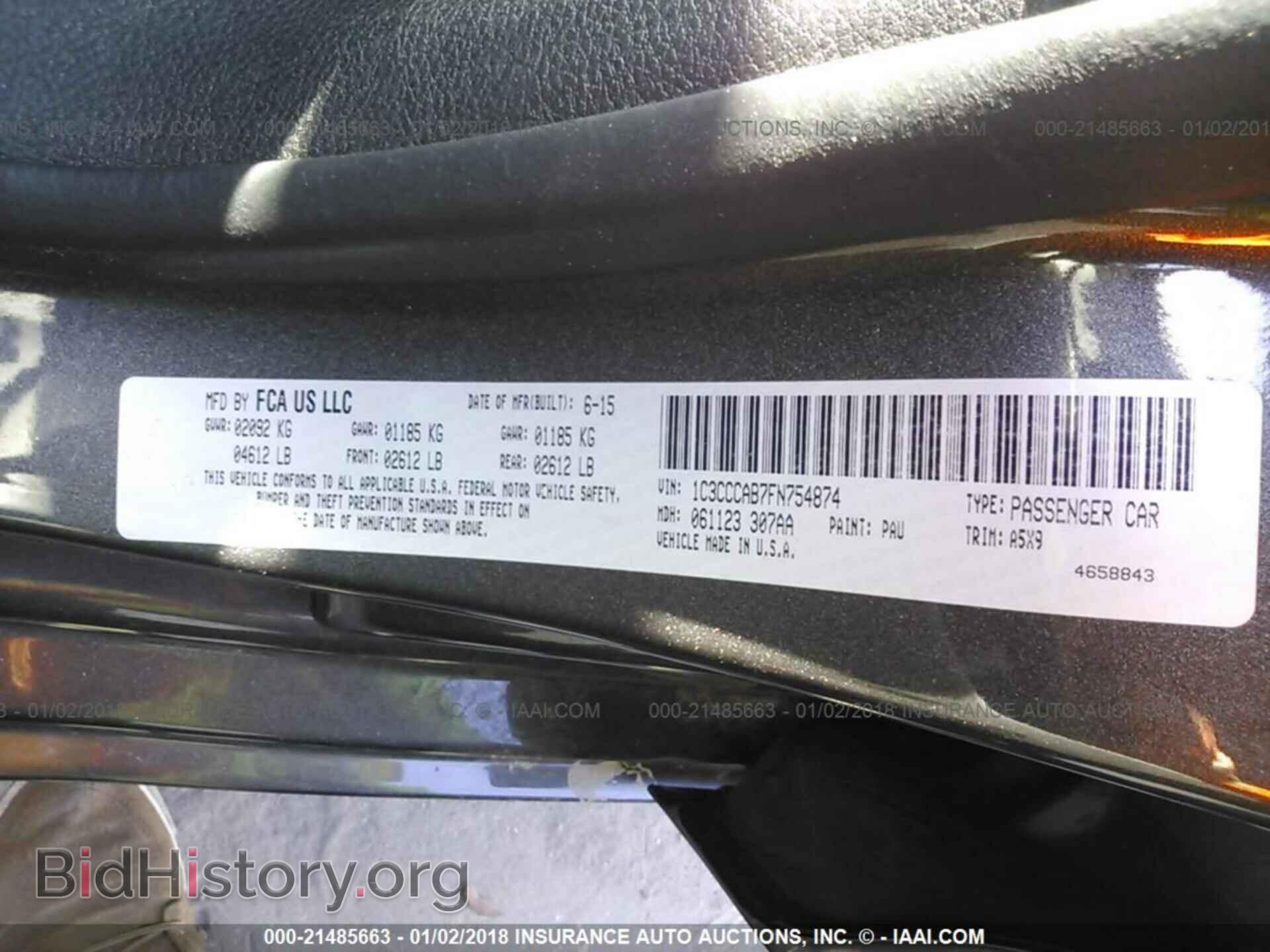 2015 Chrysler 200 - VIN: 1C3CCCAB7FN754874 - Photo 9