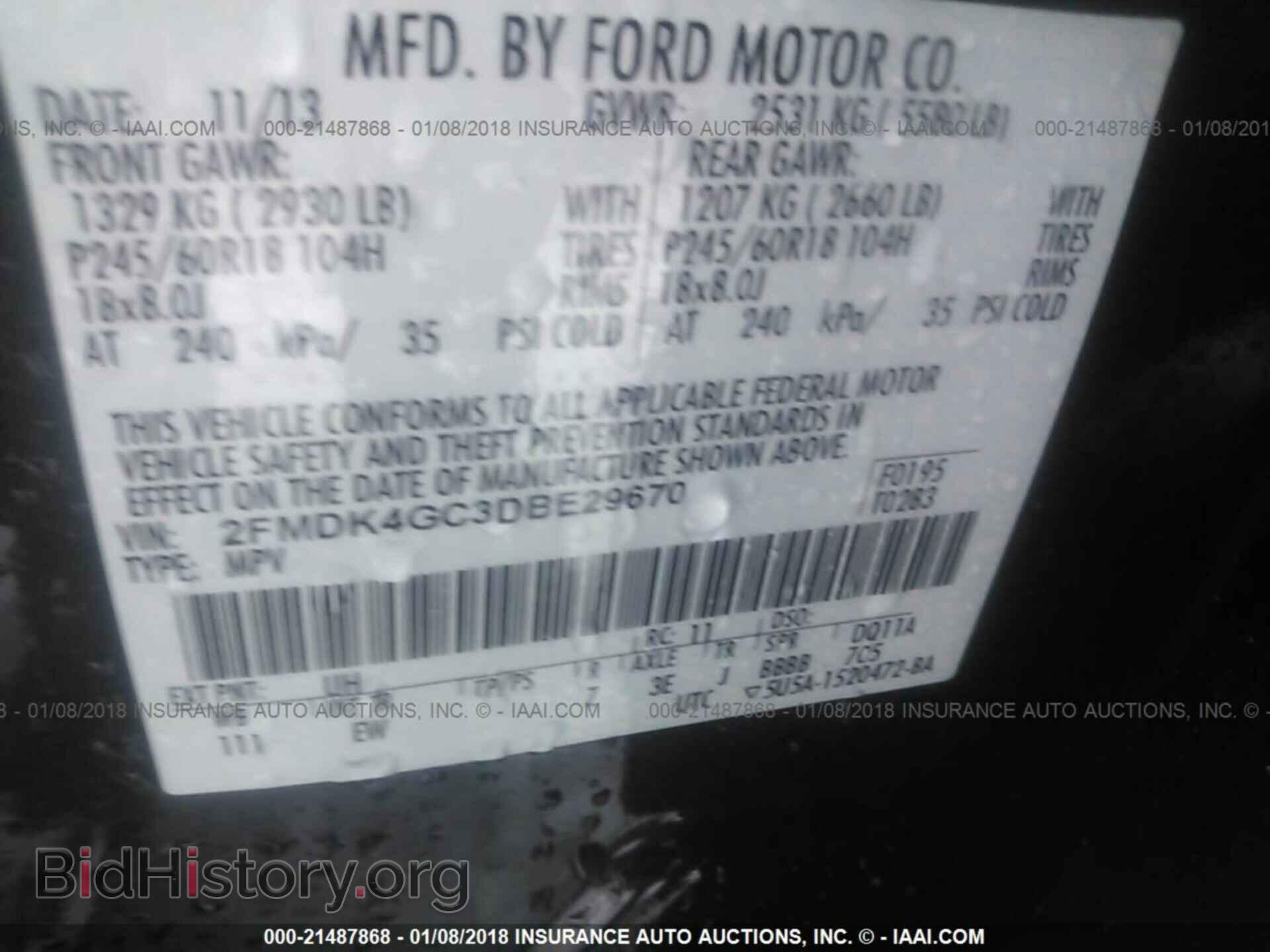 2013 Ford Edge - VIN: 2FMDK4GC3DBE29670 - Photo 9