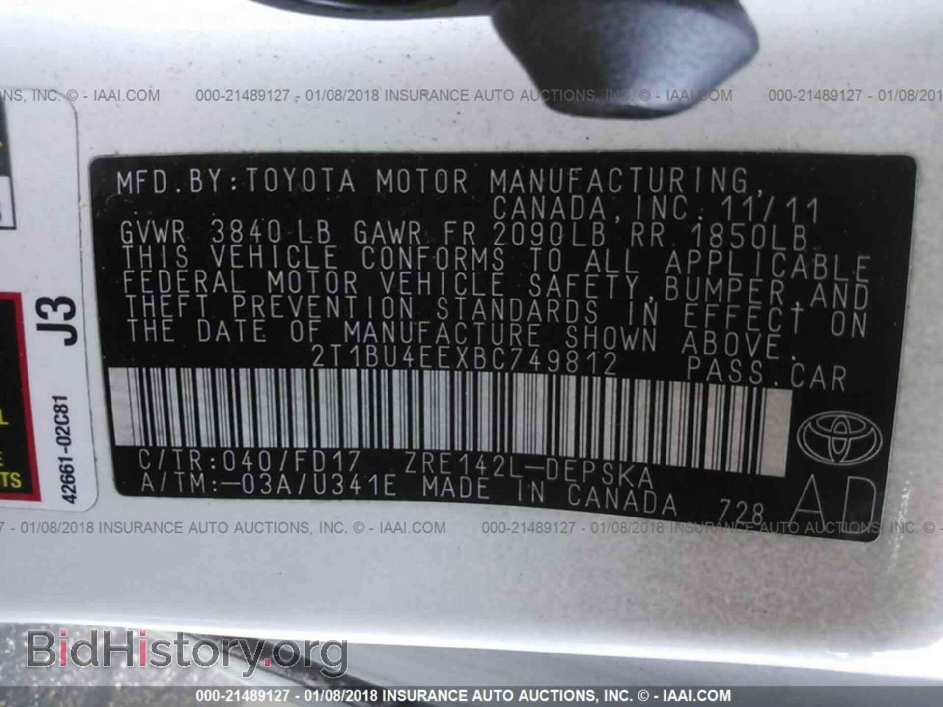 2011 Toyota Corolla - VIN: 2T1BU4EEXBC749812 - Photo 9