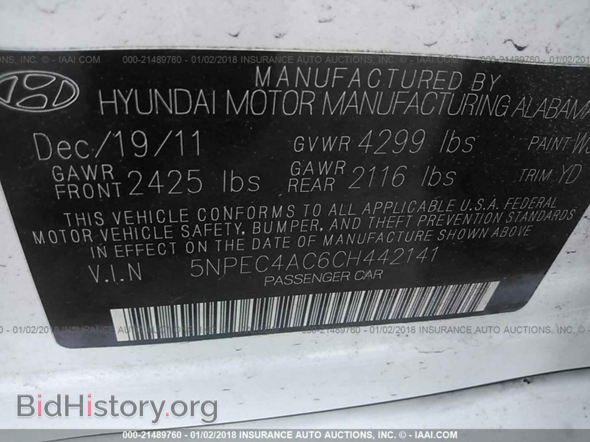2012 Hyundai Sonata - VIN: 5NPEC4AC6CH442141 - Photo 9