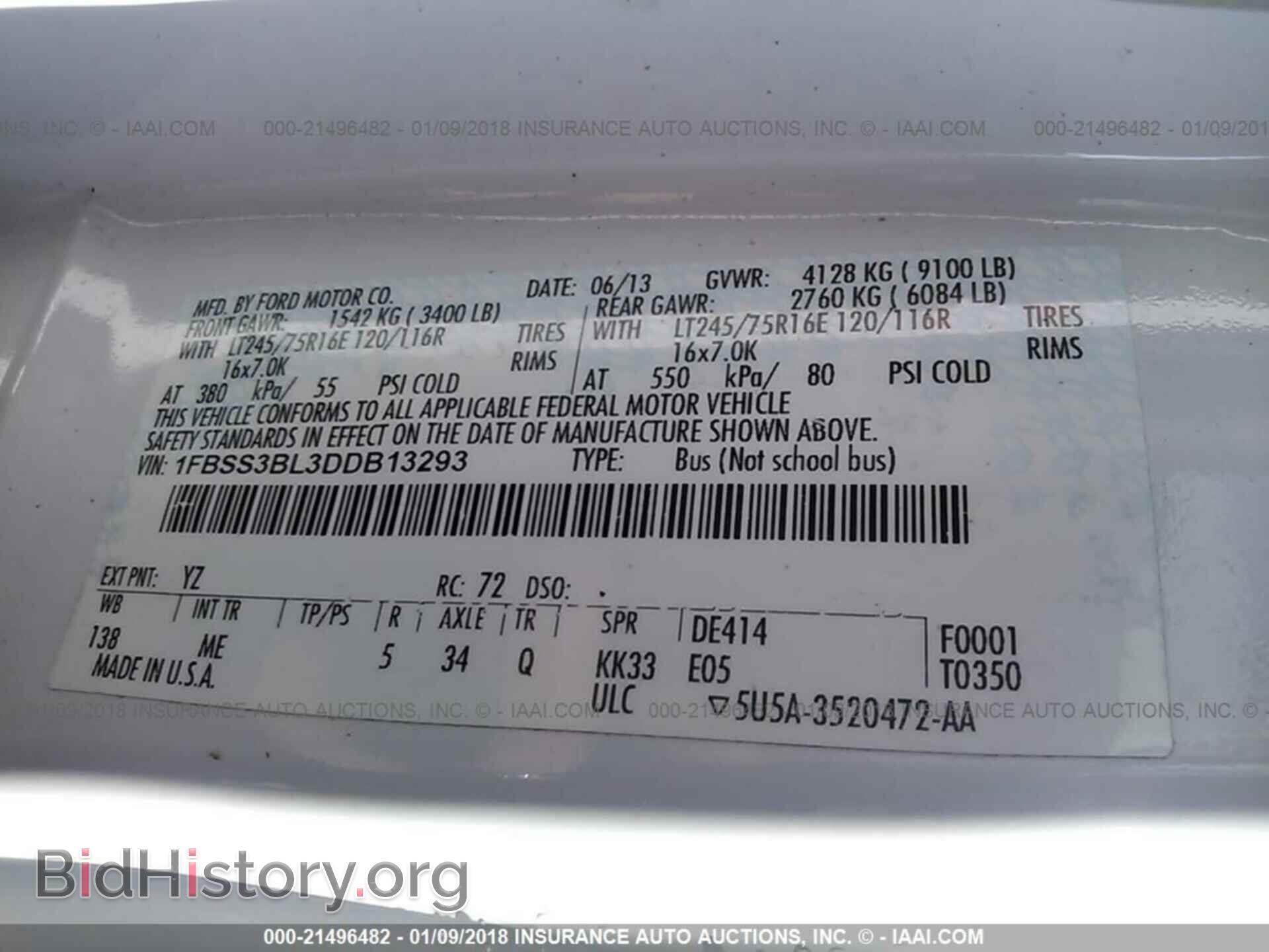 2013 Ford Econoline - VIN: 1FBSS3BL3DDB13293 - Фото 9