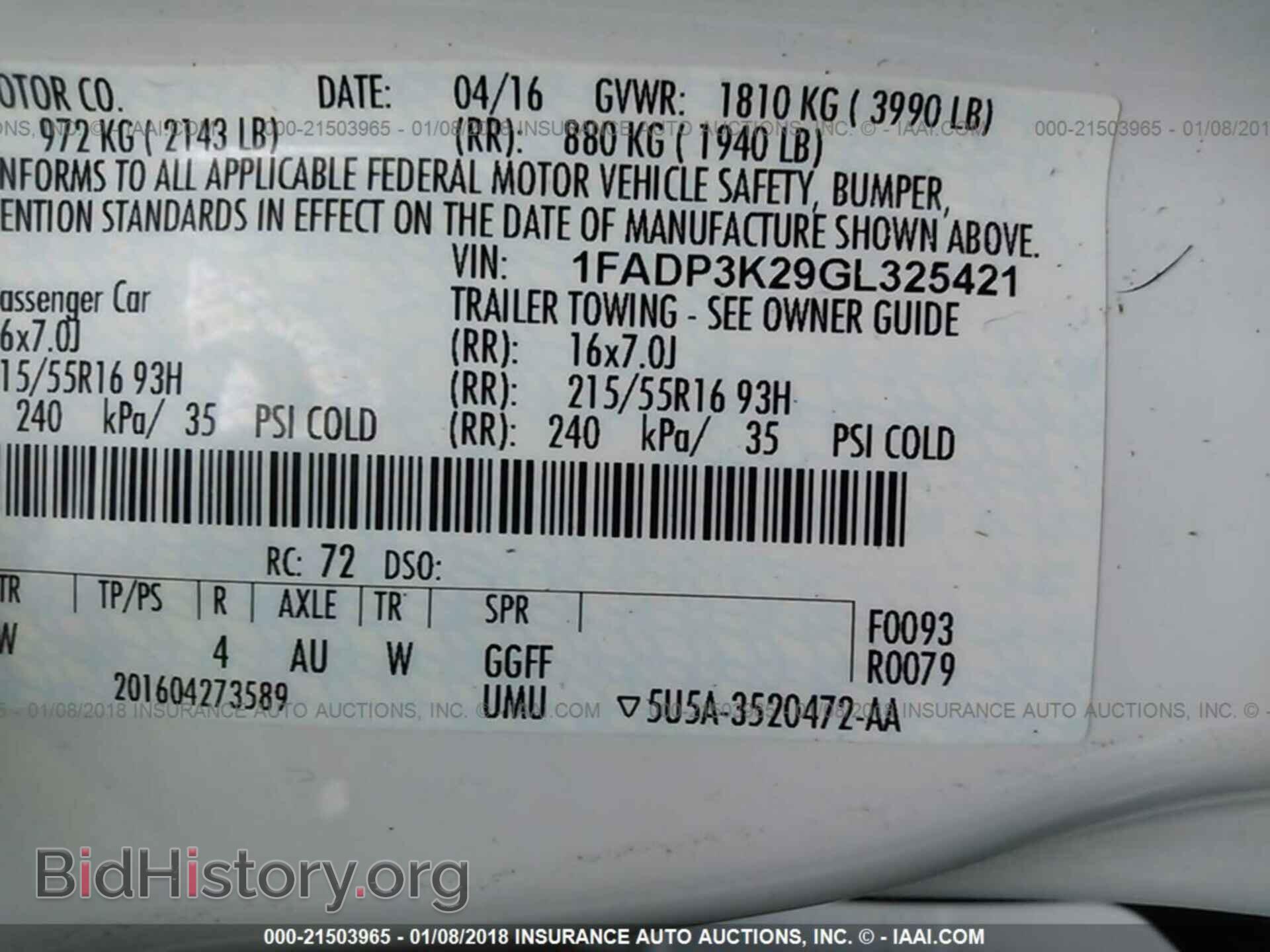 2016 Ford Focus - VIN: 1FADP3K29GL325421 - Photo 9