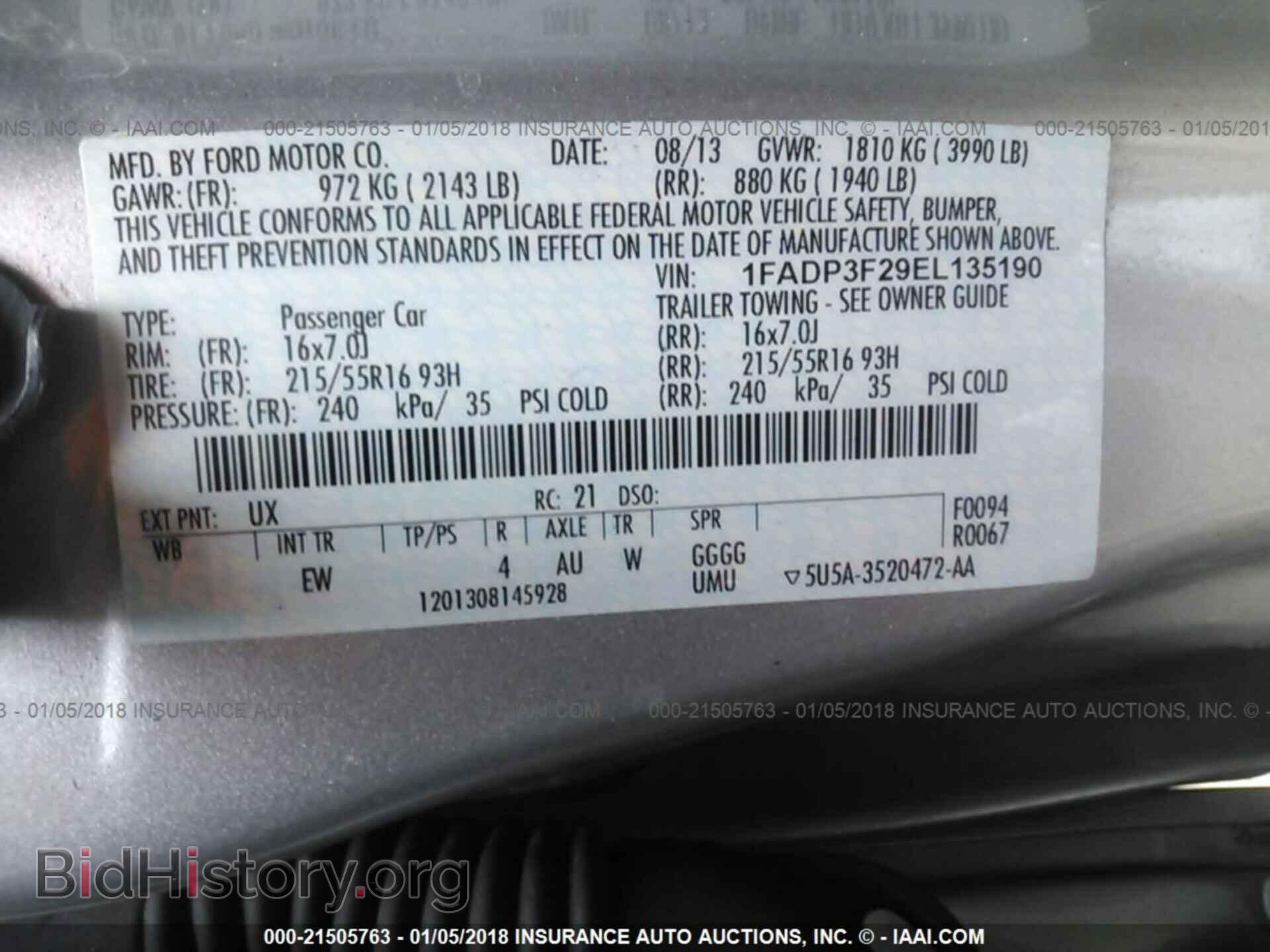 2014 Ford Focus - VIN: 1FADP3F29EL135190 - Фото 9