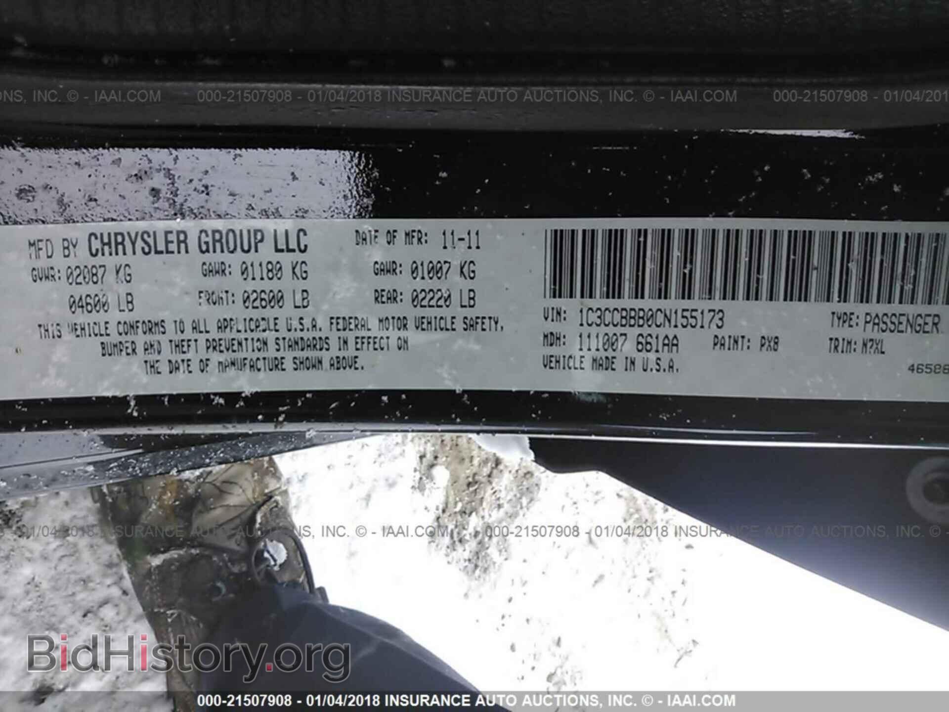2012 Chrysler 200 - VIN: 1C3CCBBB0CN155173 - Photo 9