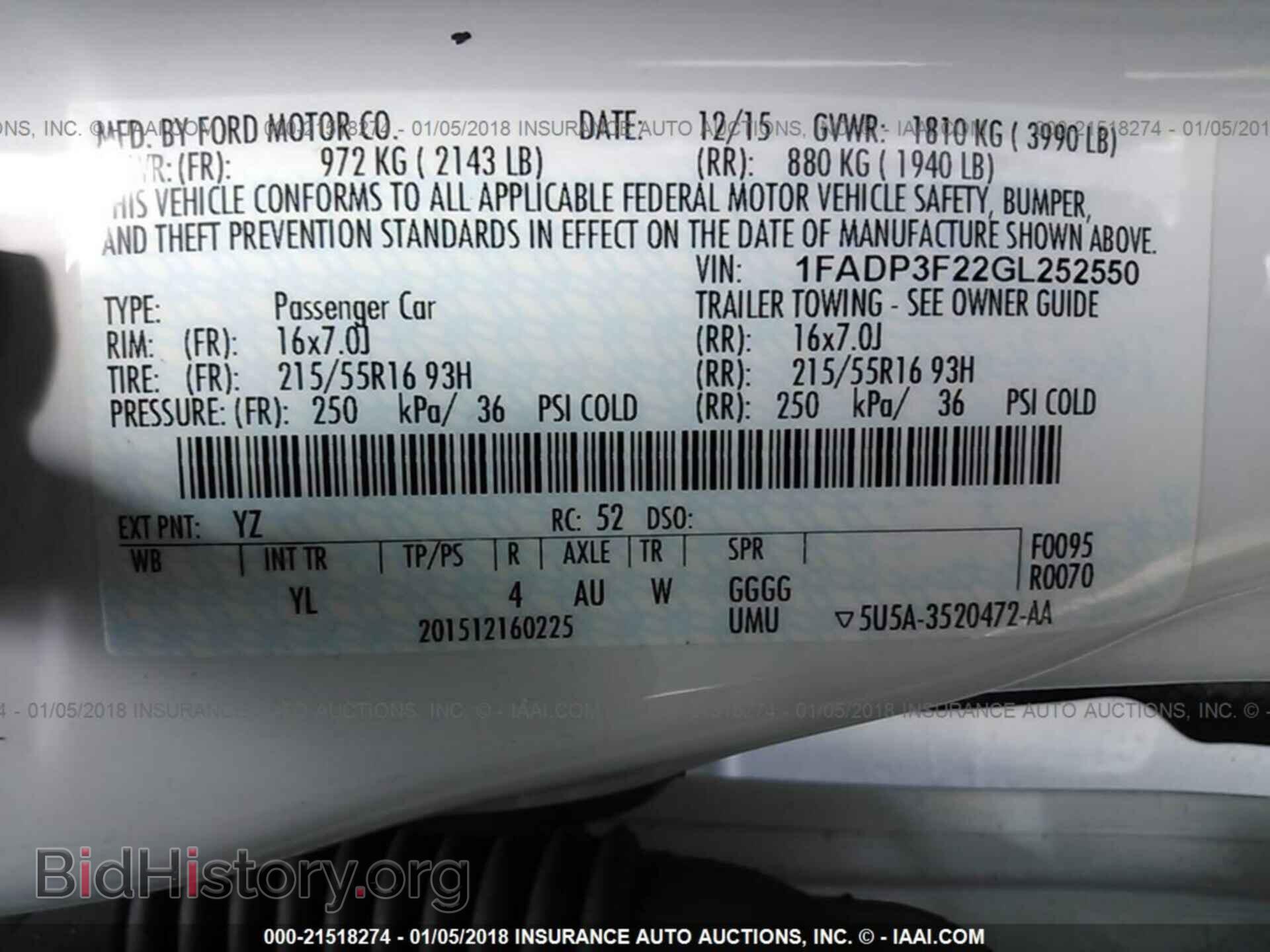2016 Ford Focus - VIN: 1FADP3F22GL252550 - Фото 9