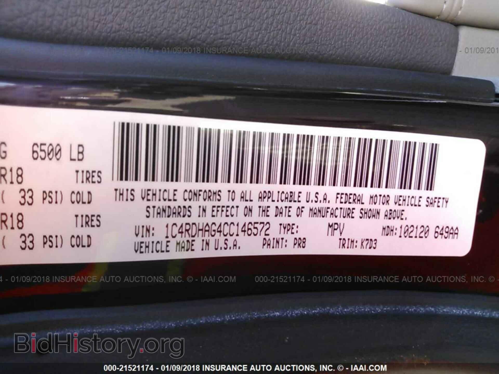2012 Dodge Durango - VIN: 1C4RDHAG4CC146572 - Фото 9