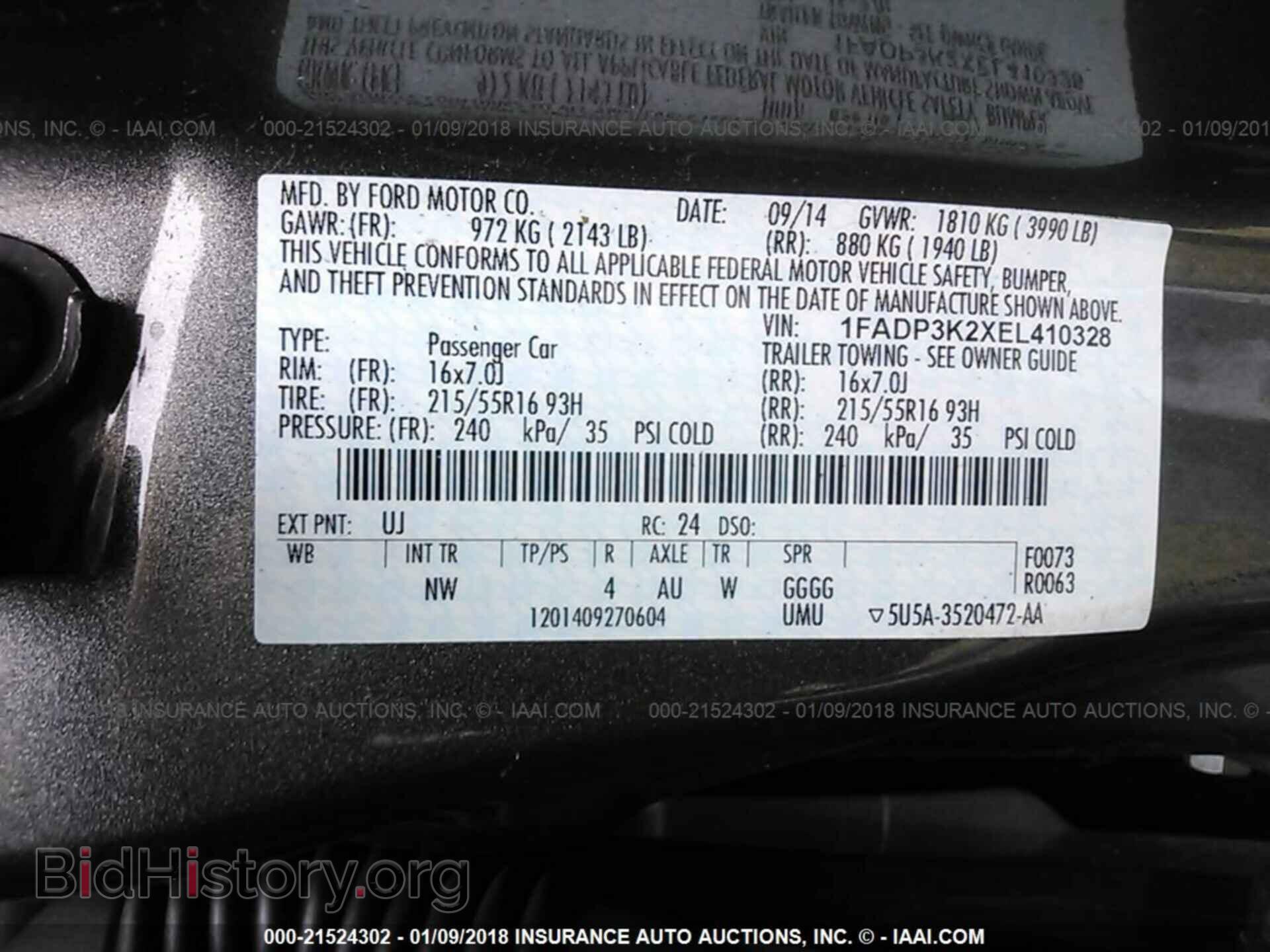 2014 Ford Focus - VIN: 1FADP3K2XEL410328 - Фото 9