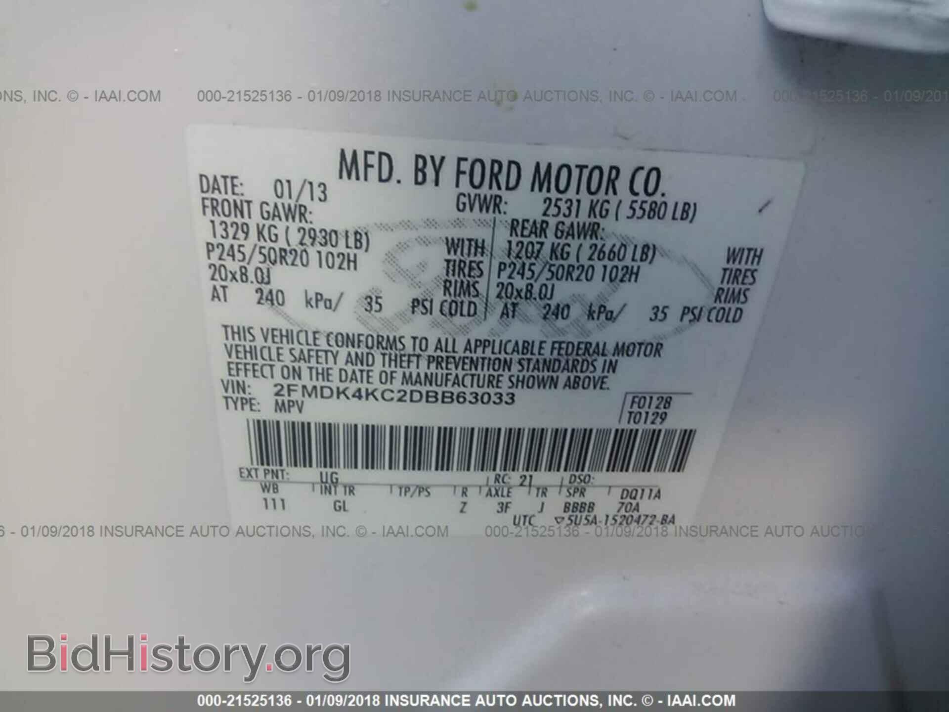 2013 Ford Edge - VIN: 2FMDK4KC2DBB63033 - Photo 9