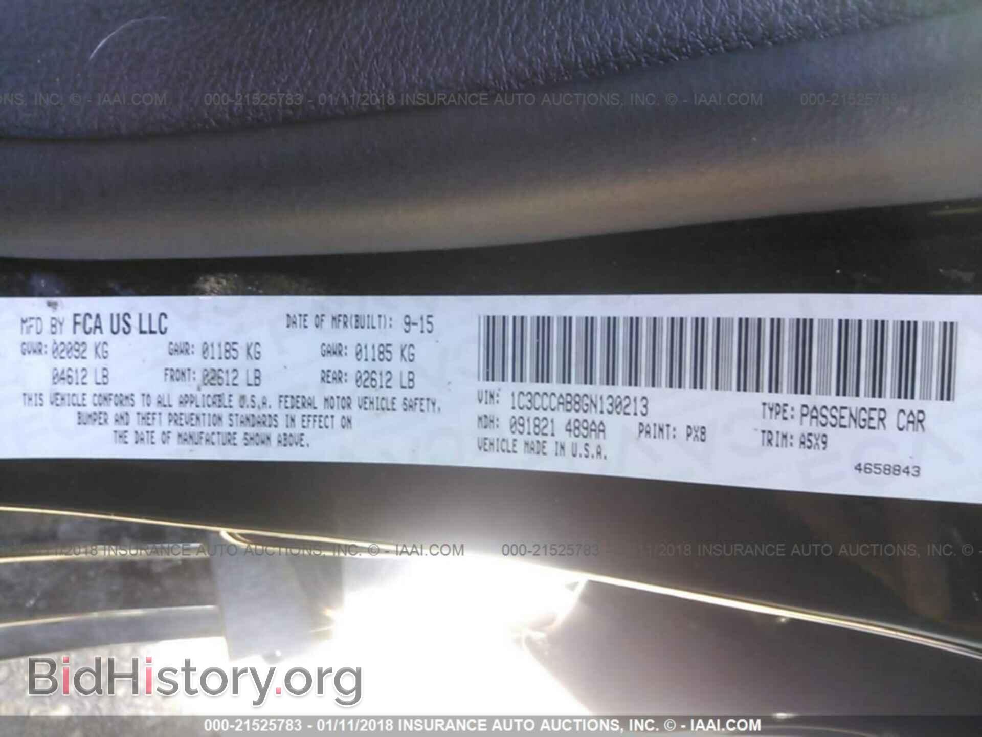 2016 Chrysler 200 - VIN: 1C3CCCAB8GN130213 - Photo 9