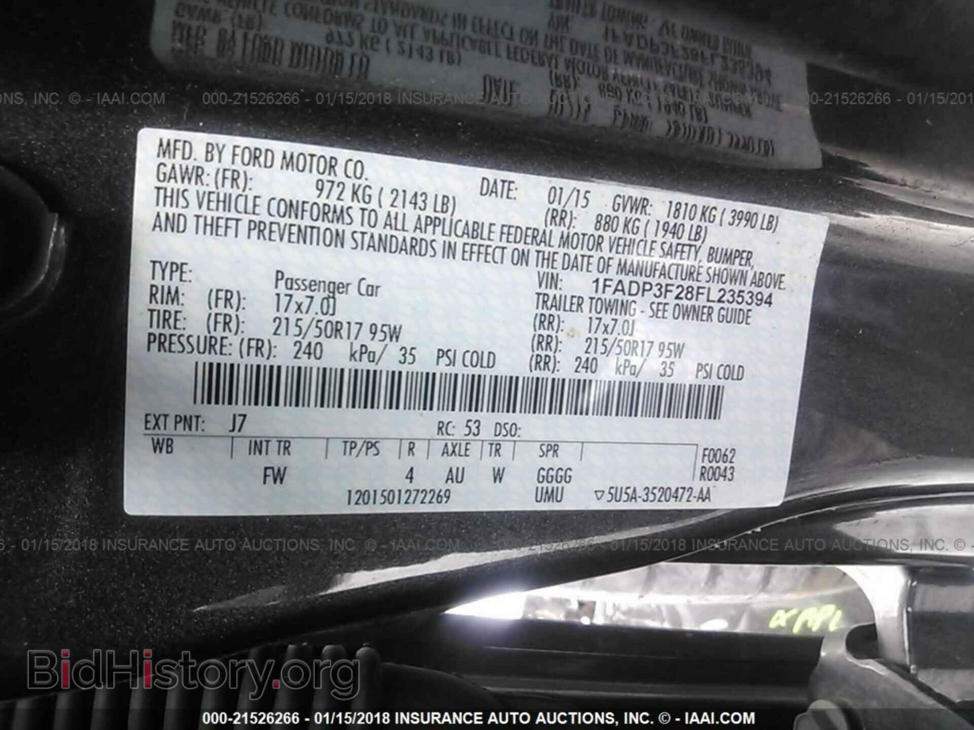 2015 FORD FOCUS - VIN: 1FADP3F28FL235394 - Фото 9