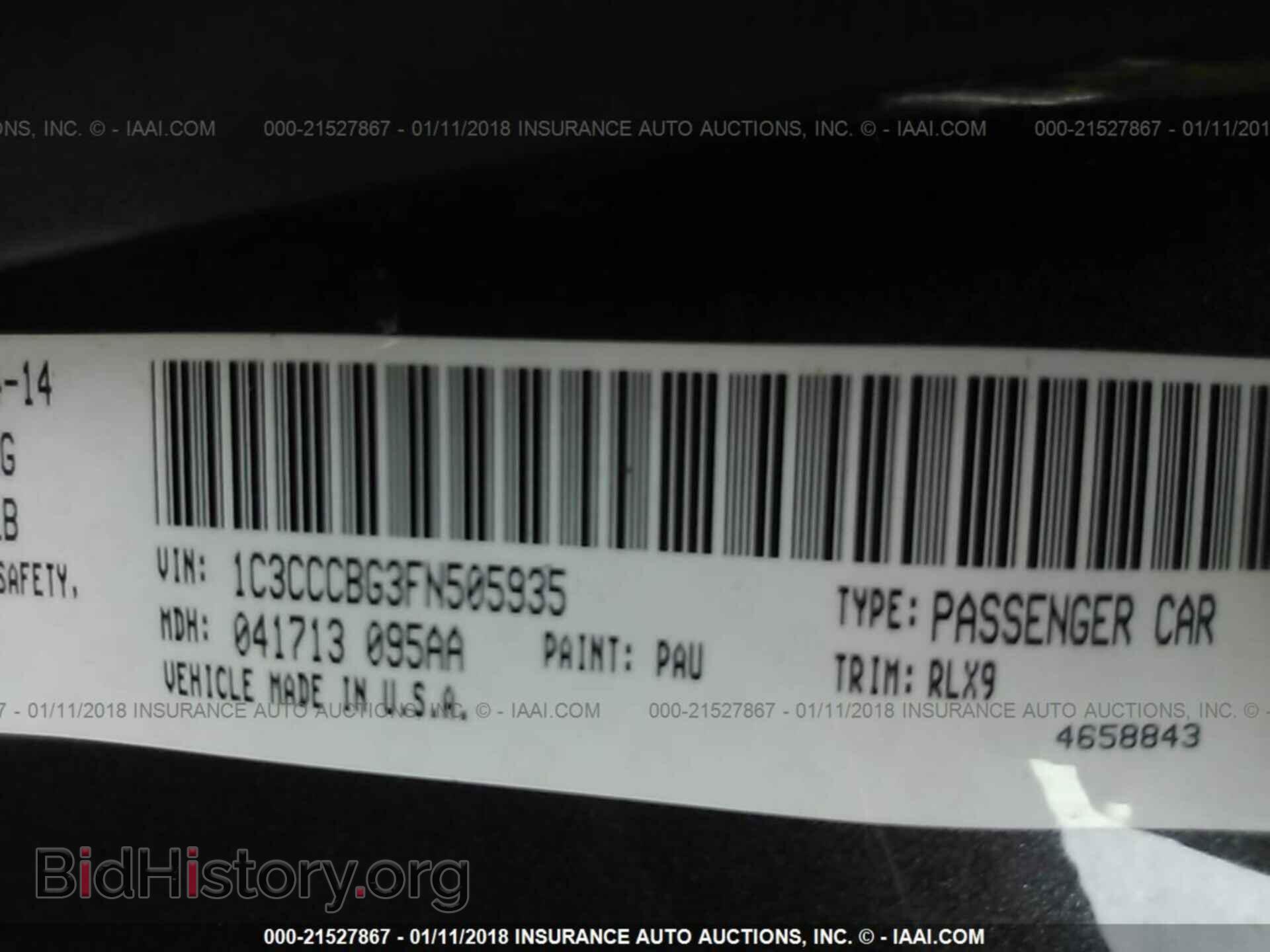 2015 Chrysler 200 - VIN: 1C3CCCBG3FN505935 - Photo 9