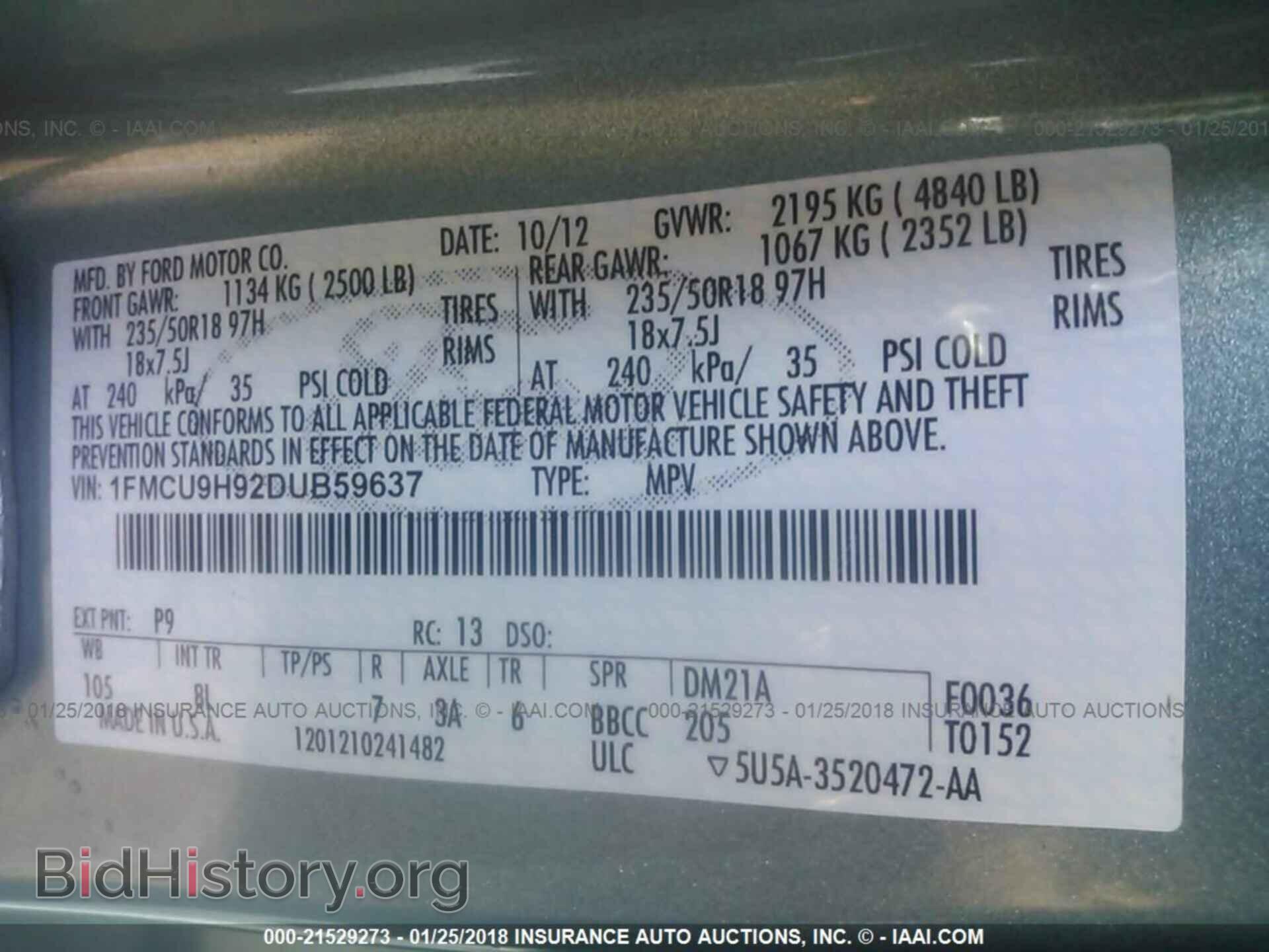 2013 Ford Escape - VIN: 1FMCU9H92DUB59637 - Photo 9