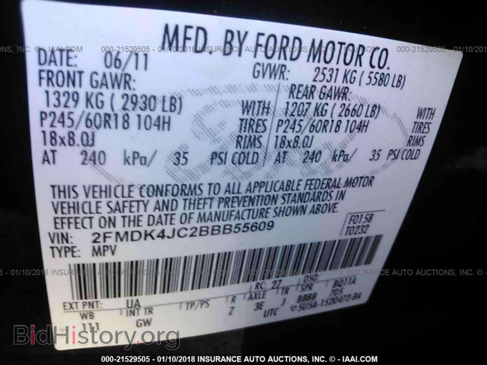 2011 Ford Edge - VIN: 2FMDK4JC2BBB55609 - Photo 9