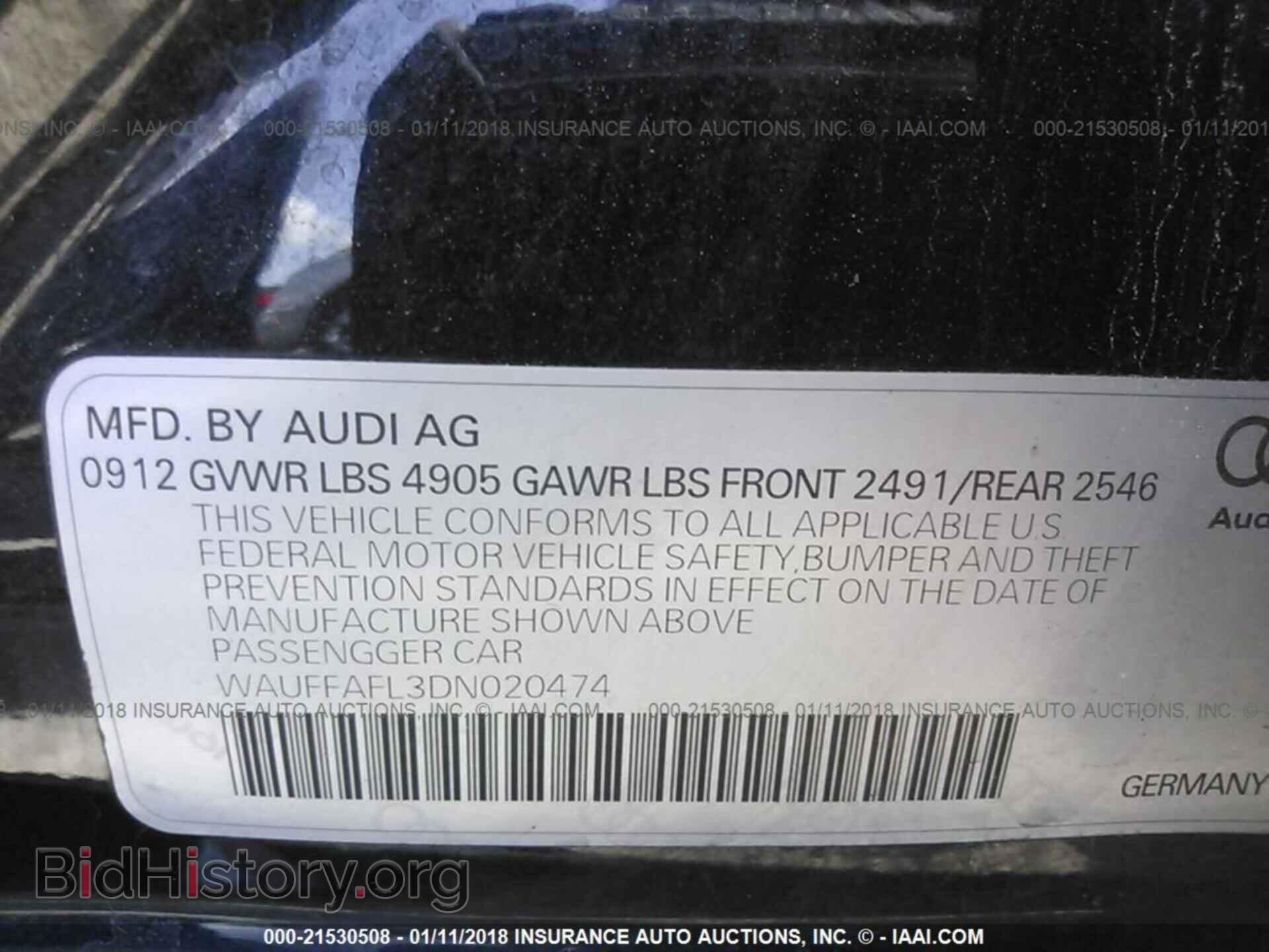 2013 Audi A4 - VIN: WAUFFAFL3DN020474 - Фото 9
