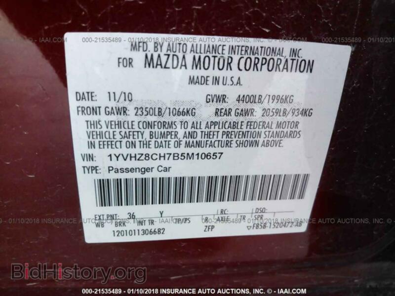 2011 Mazda 6 (VIN 1YVHZ8CH7B5M10657) — фото 9 из 10