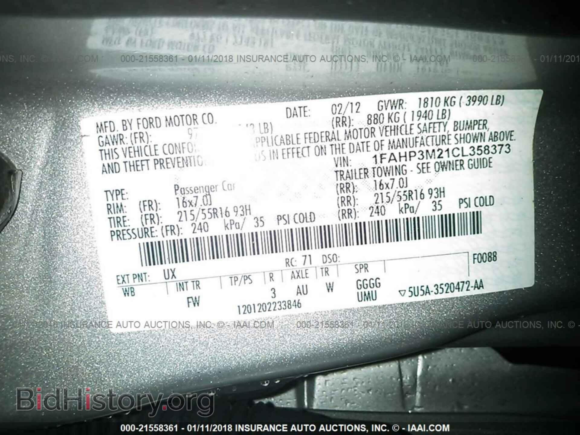 2012 Ford Focus - VIN: 1FAHP3M21CL358373 - Фото 9