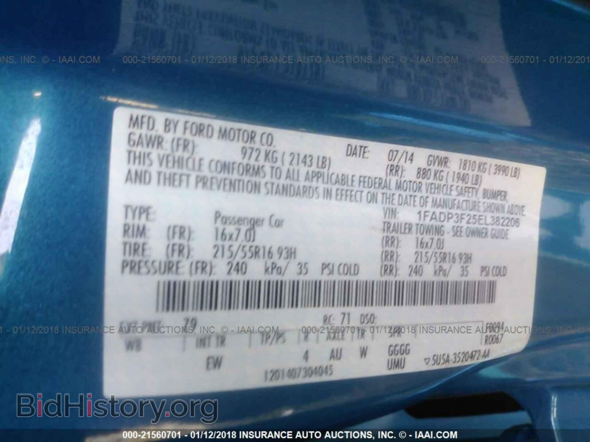 2014 Ford Focus - VIN: 1FADP3F25EL382206 - Фото 9