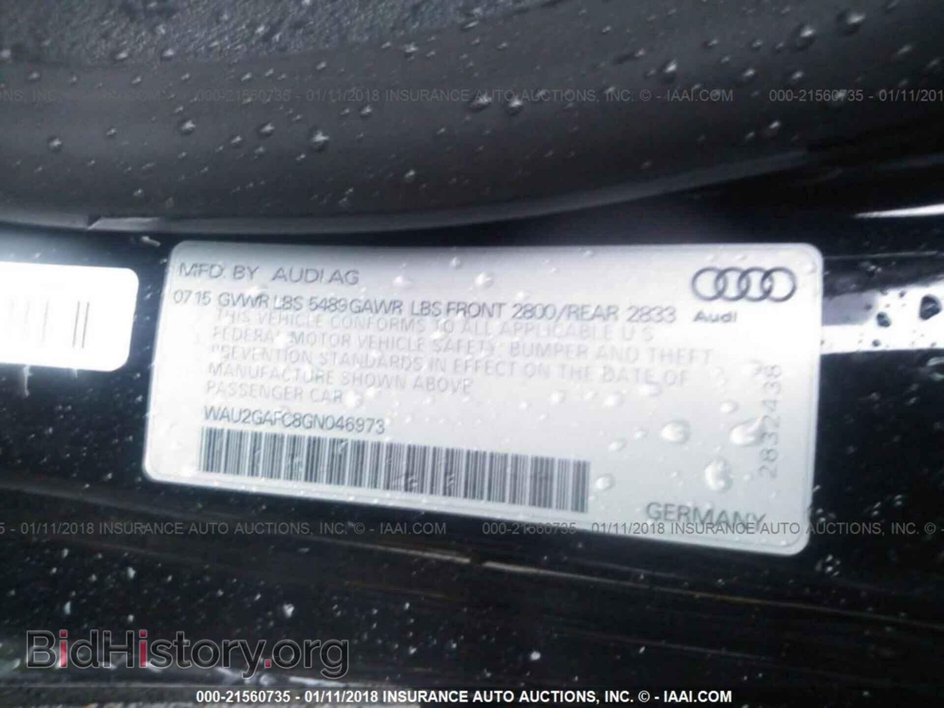 2016 Audi A7 - VIN: WAU2GAFC8GN046973 - Фото 9