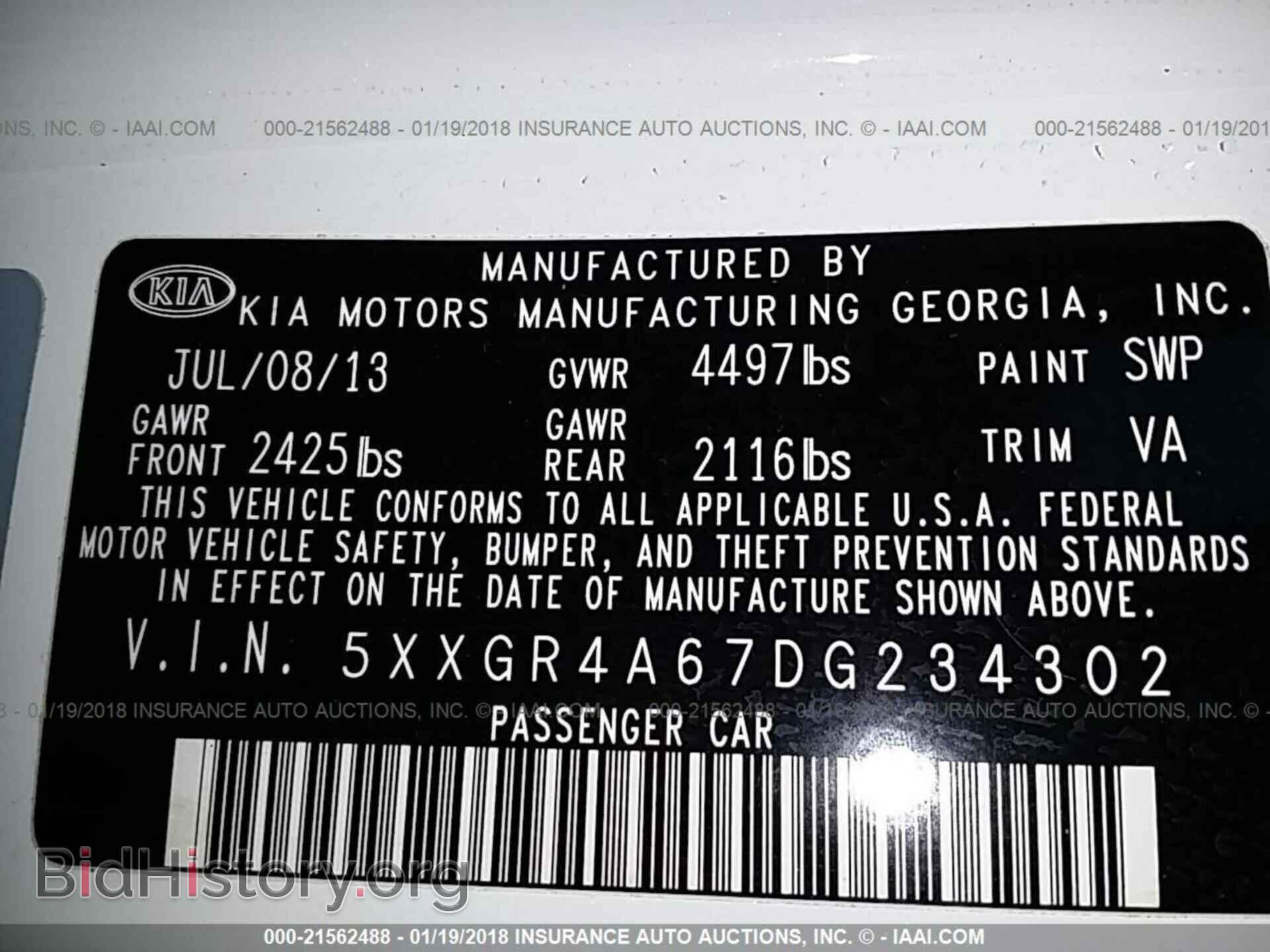 2013 Kia Optima - VIN: 5XXGR4A67DG234302 - Photo 9