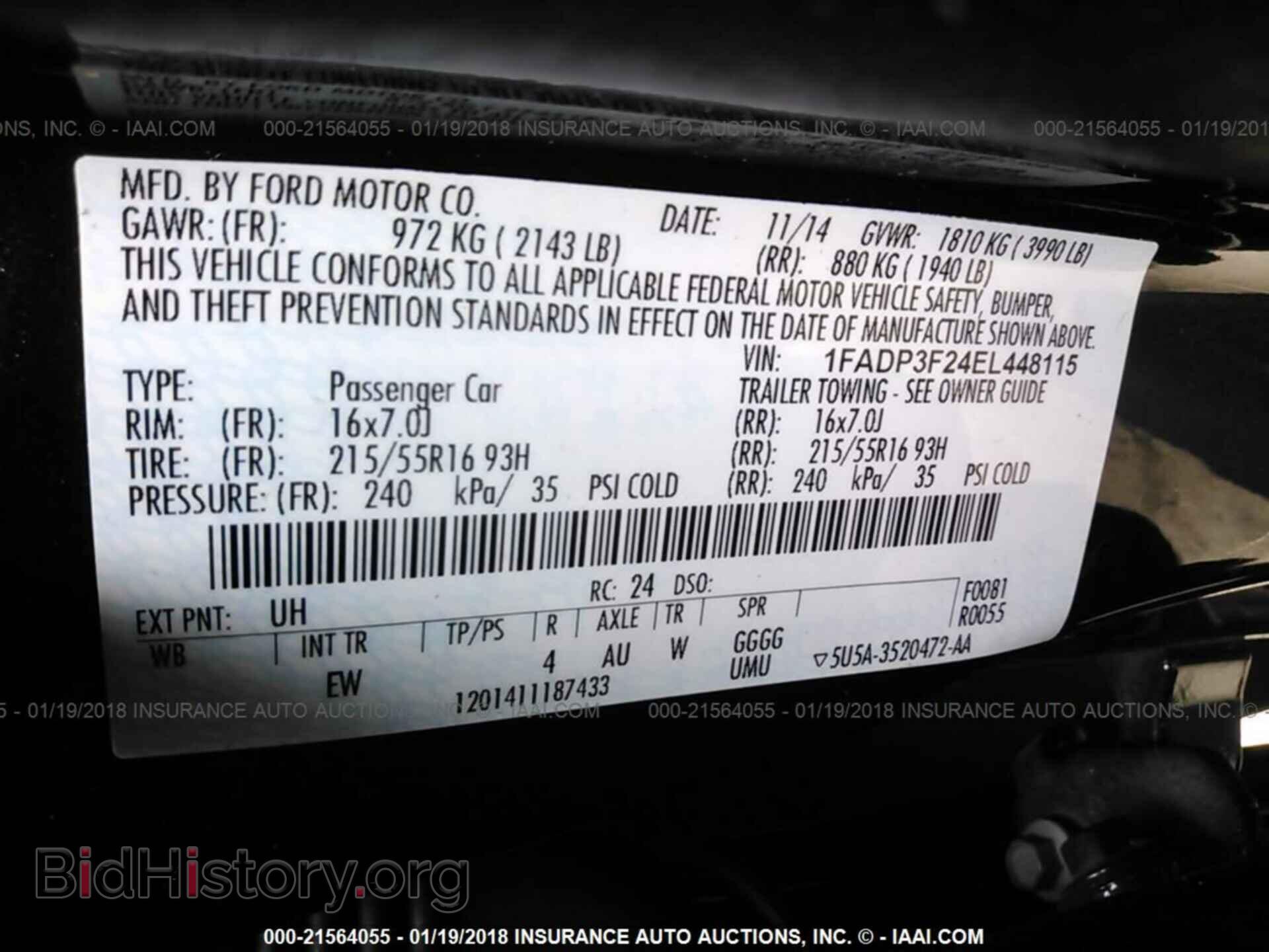 2014 Ford Focus - VIN: 1FADP3F24EL448115 - Фото 9