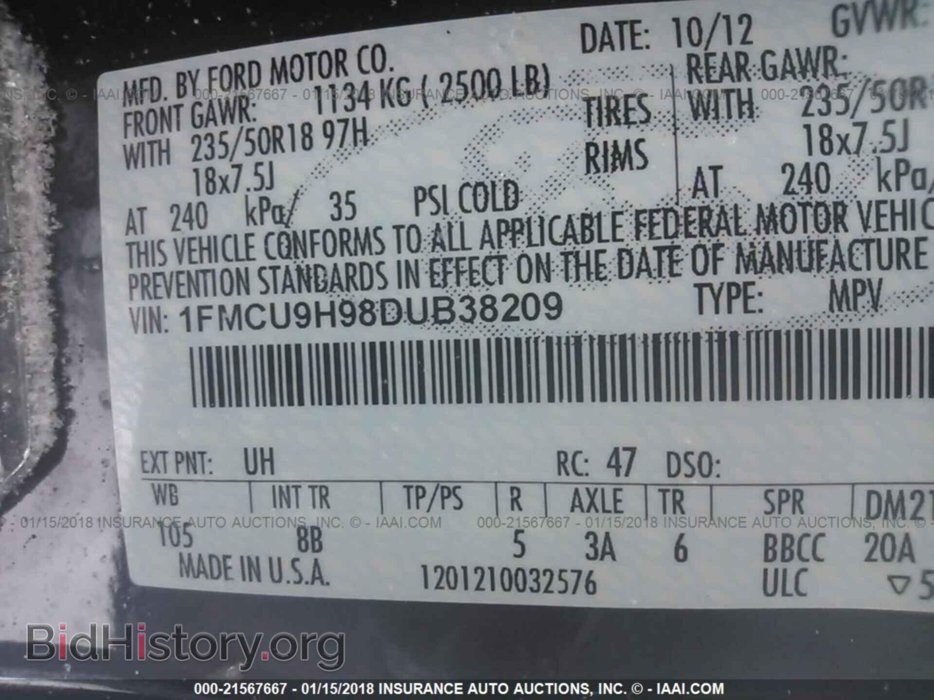 2013 Ford Escape - VIN: 1FMCU9H98DUB38209 - Photo 9