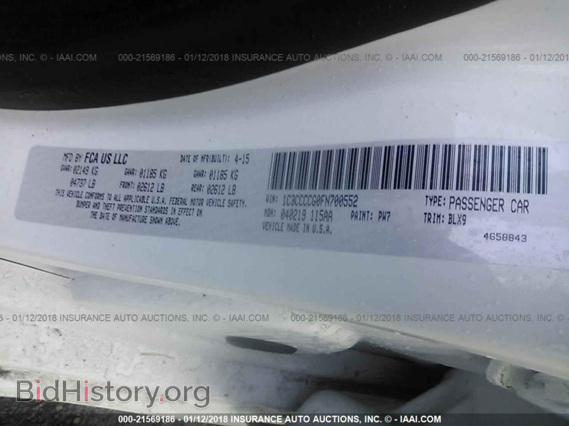 2015 Chrysler 200 - VIN: 1C3CCCCG0FN700552 - Photo 9