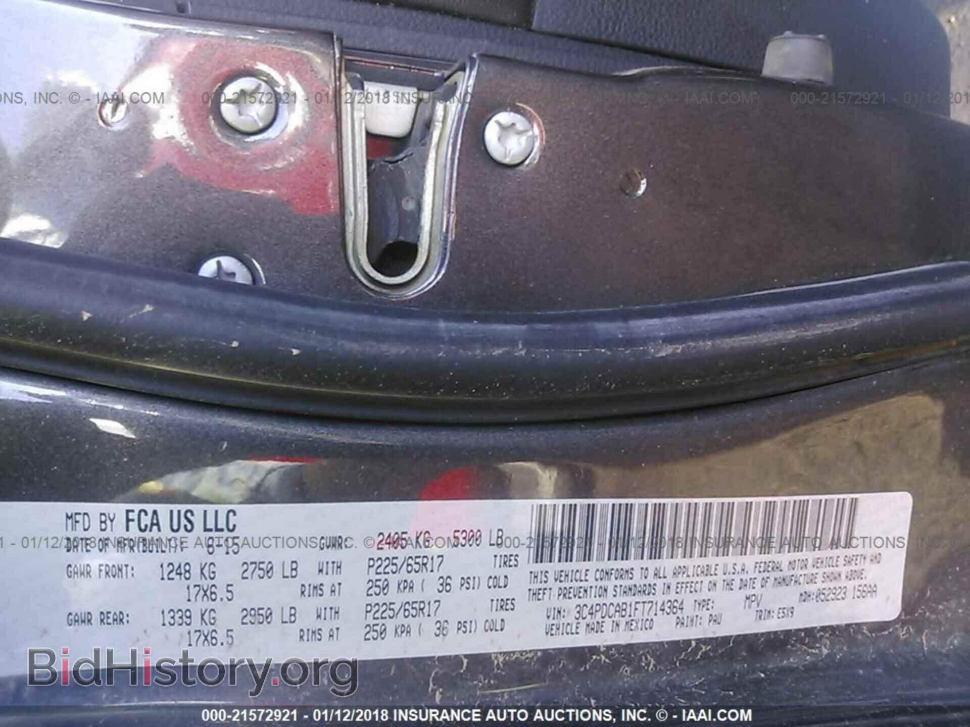 2015 DODGE JOURNEY - VIN: 3C4PDCAB1FT714364 - Фото 9