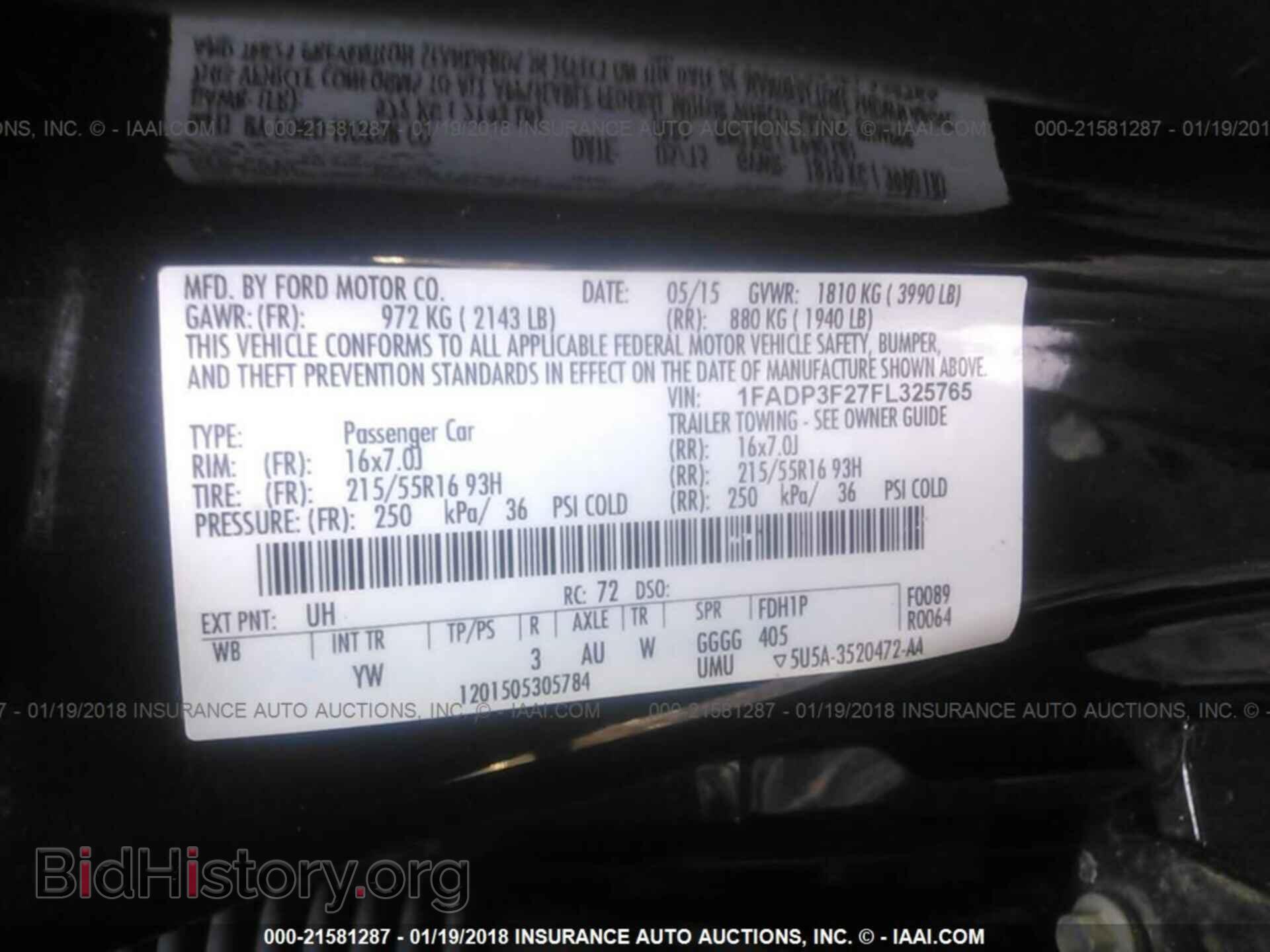 2015 FORD FOCUS - VIN: 1FADP3F27FL325765 - Photo 9