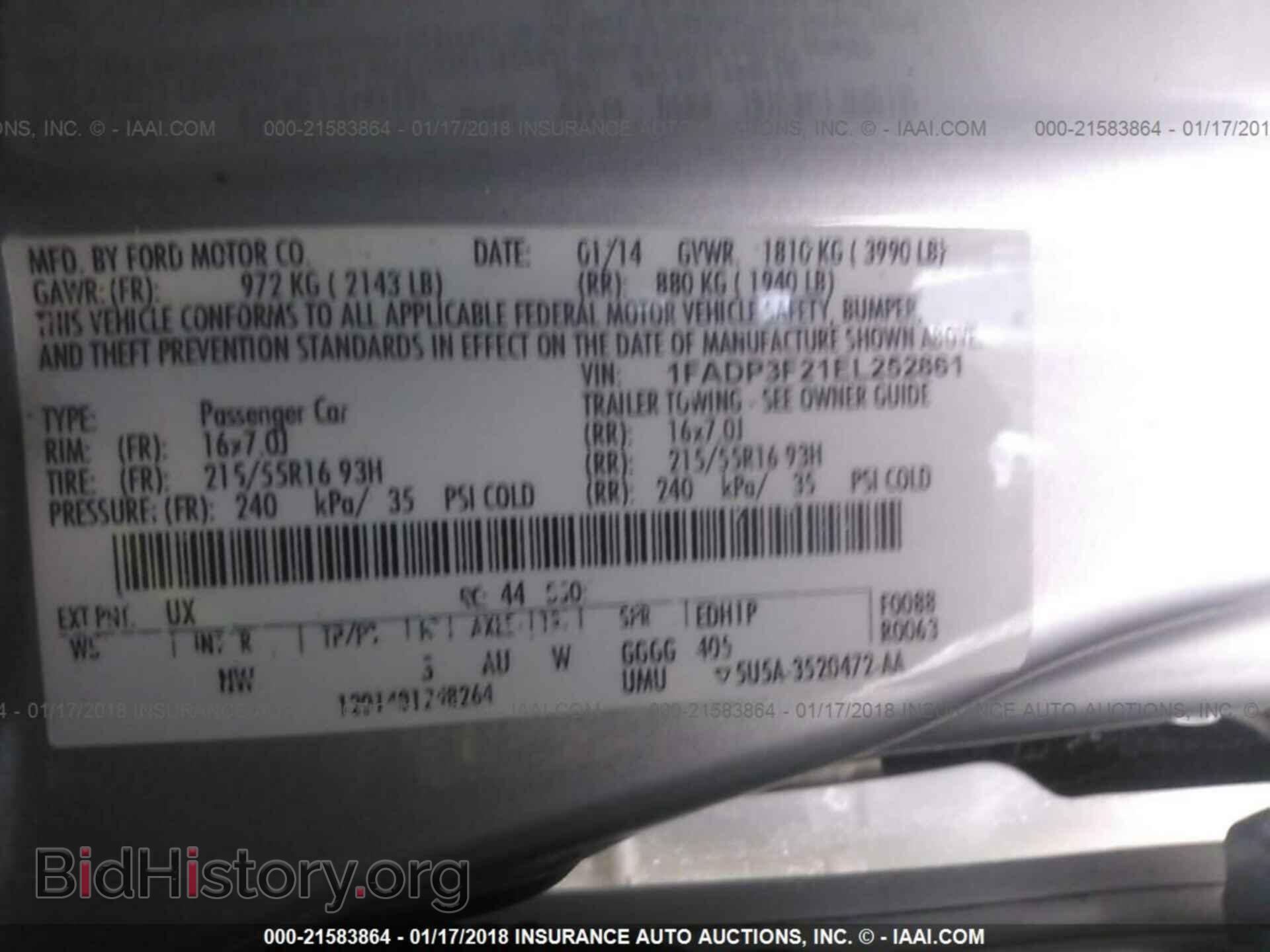 2014 Ford Focus - VIN: 1FADP3F21EL252861 - Photo 9