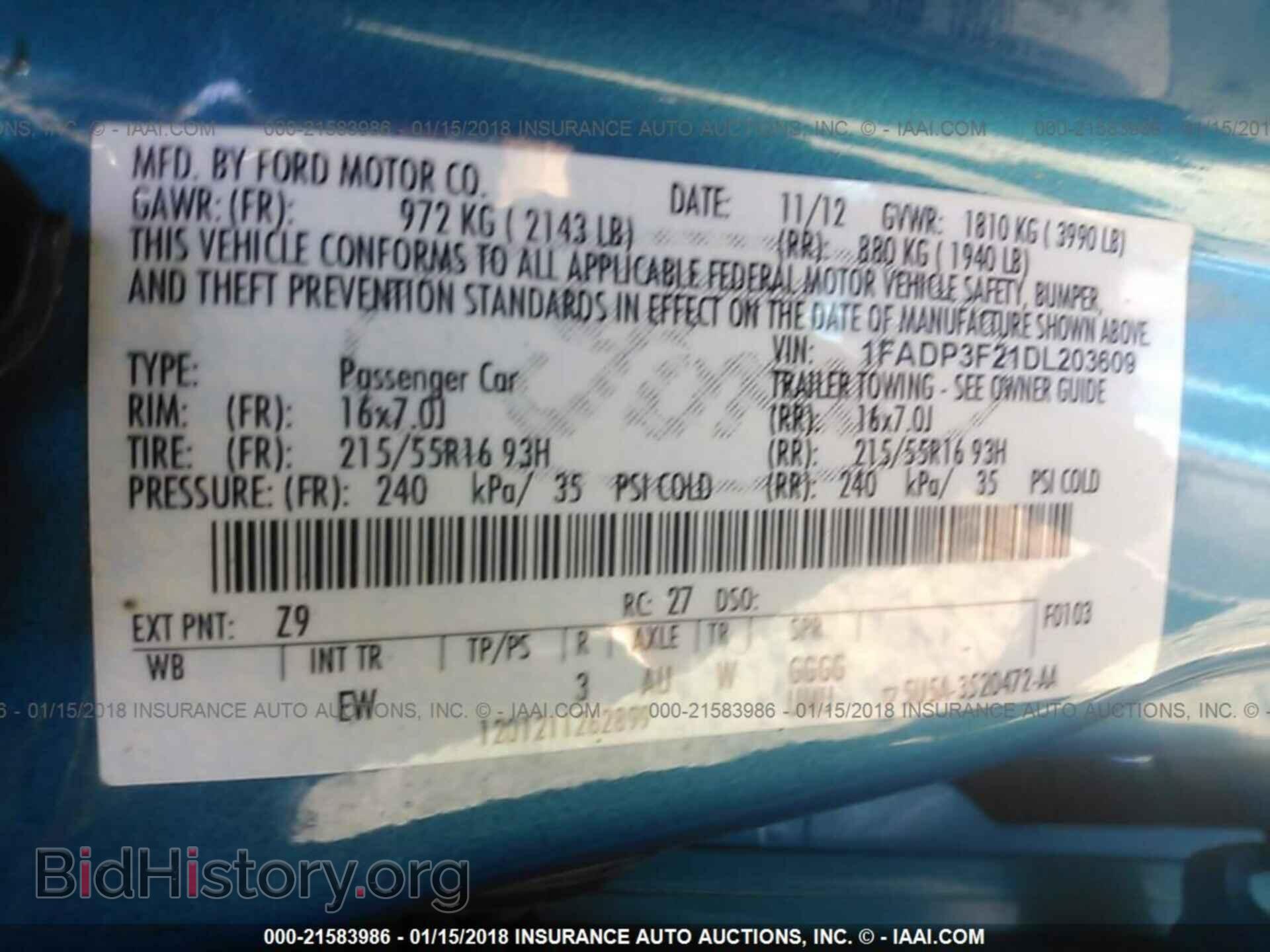 2013 Ford Focus - VIN: 1FADP3F21DL203609 - Photo 9