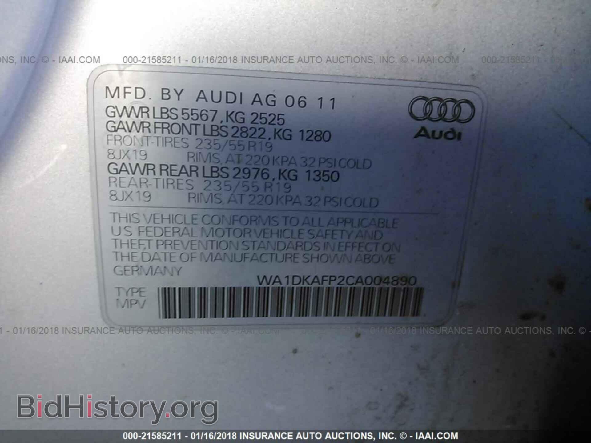 2012 Audi Q5 - VIN: WA1DKAFP2CA004890 - Photo 9