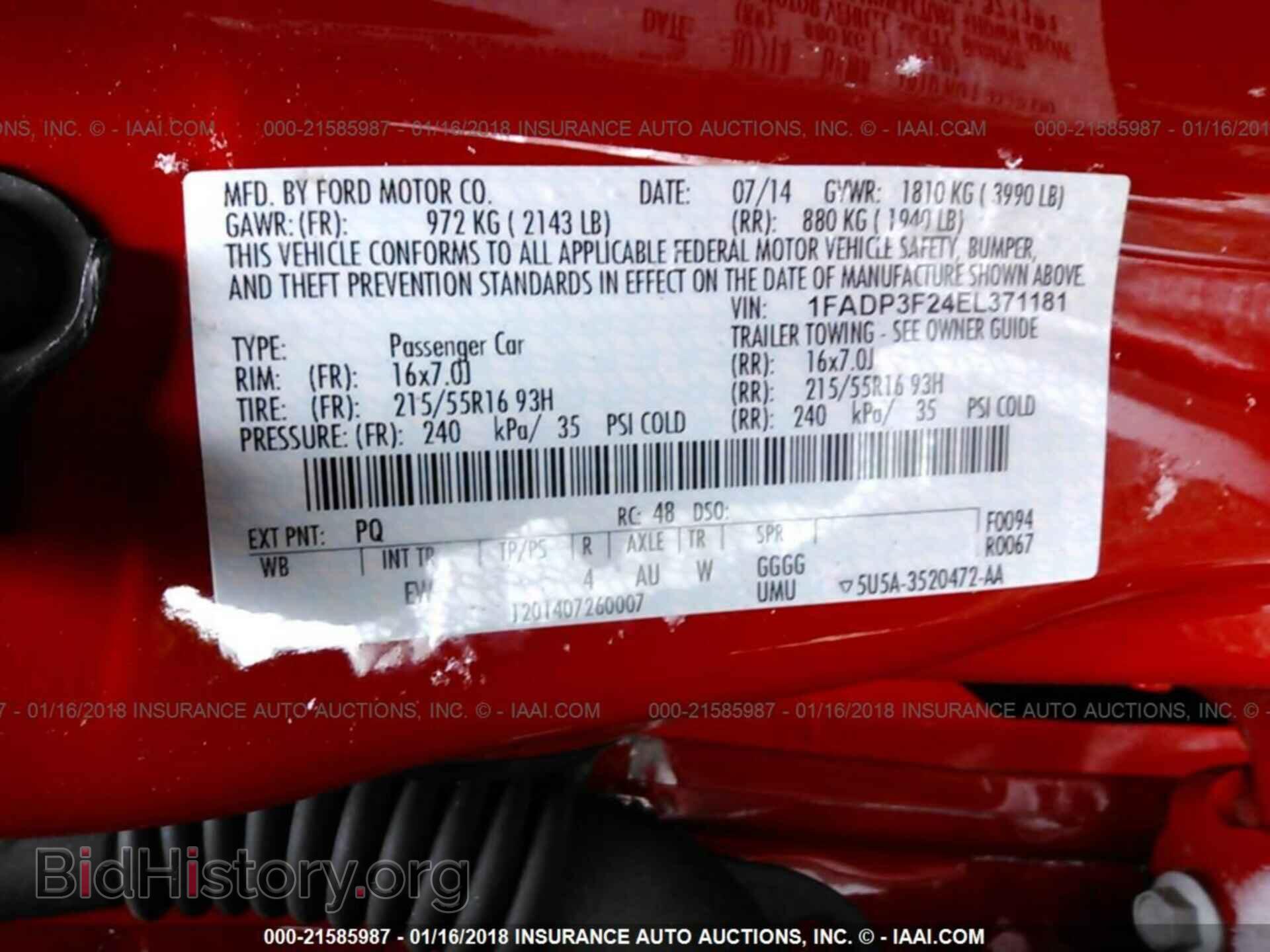 2014 Ford Focus - VIN: 1FADP3F24EL371181 - Фото 9
