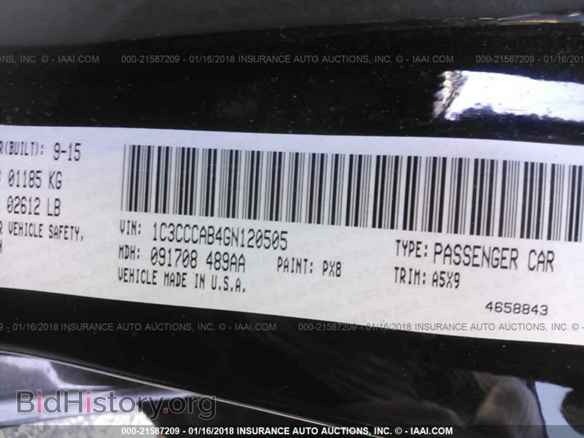 2016 Chrysler 200 - VIN: 1C3CCCAB4GN120505 - Photo 9