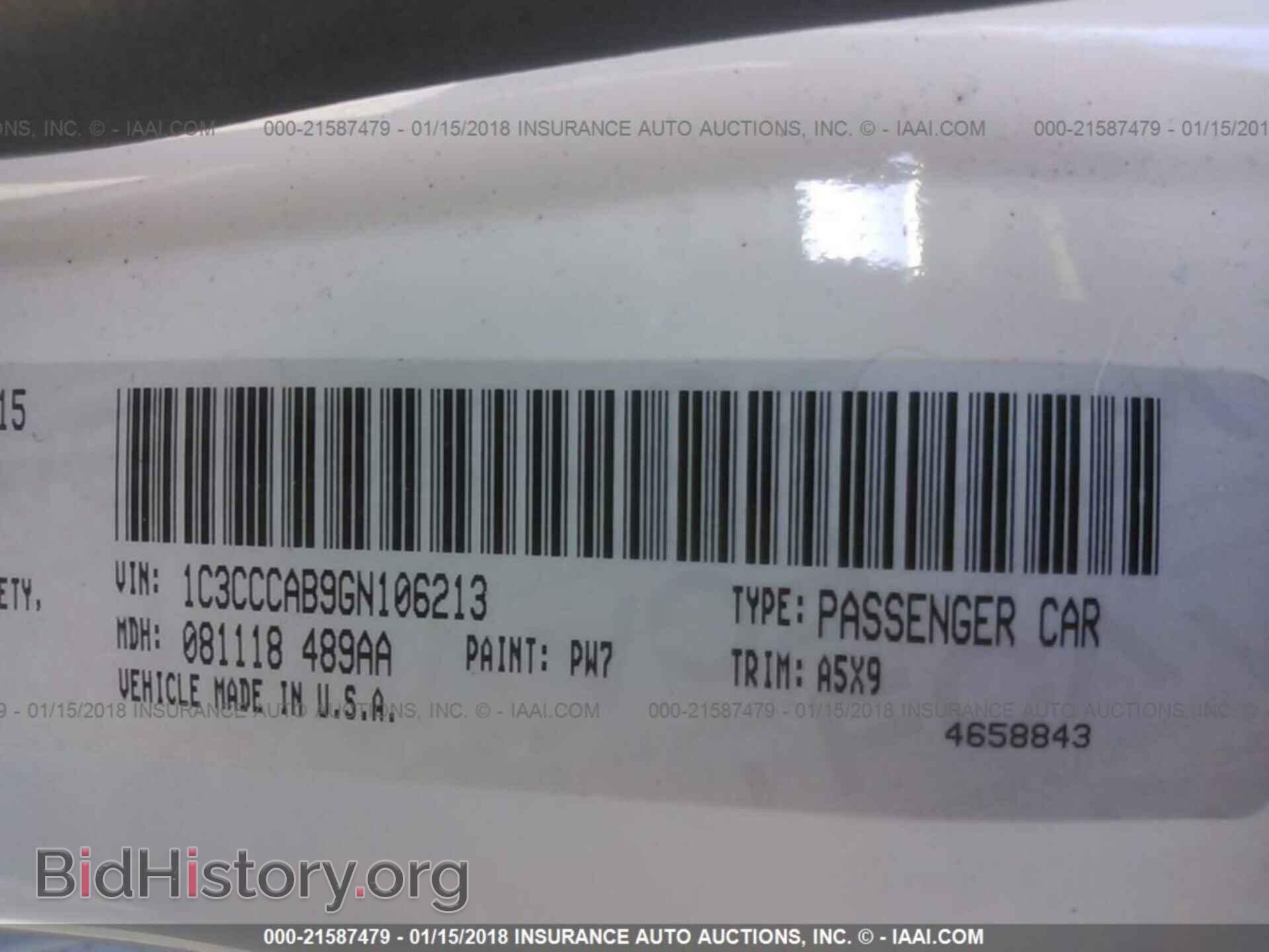 2016 Chrysler 200 - VIN: 1C3CCCAB9GN106213 - Photo 9