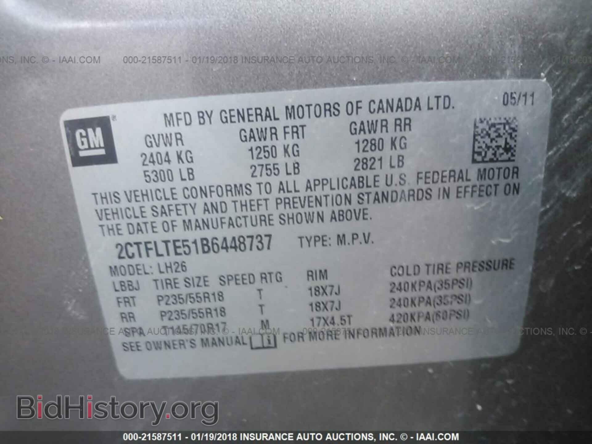 2011 Gmc Terrain - VIN: 2CTFLTE51B6448737 - Photo 9