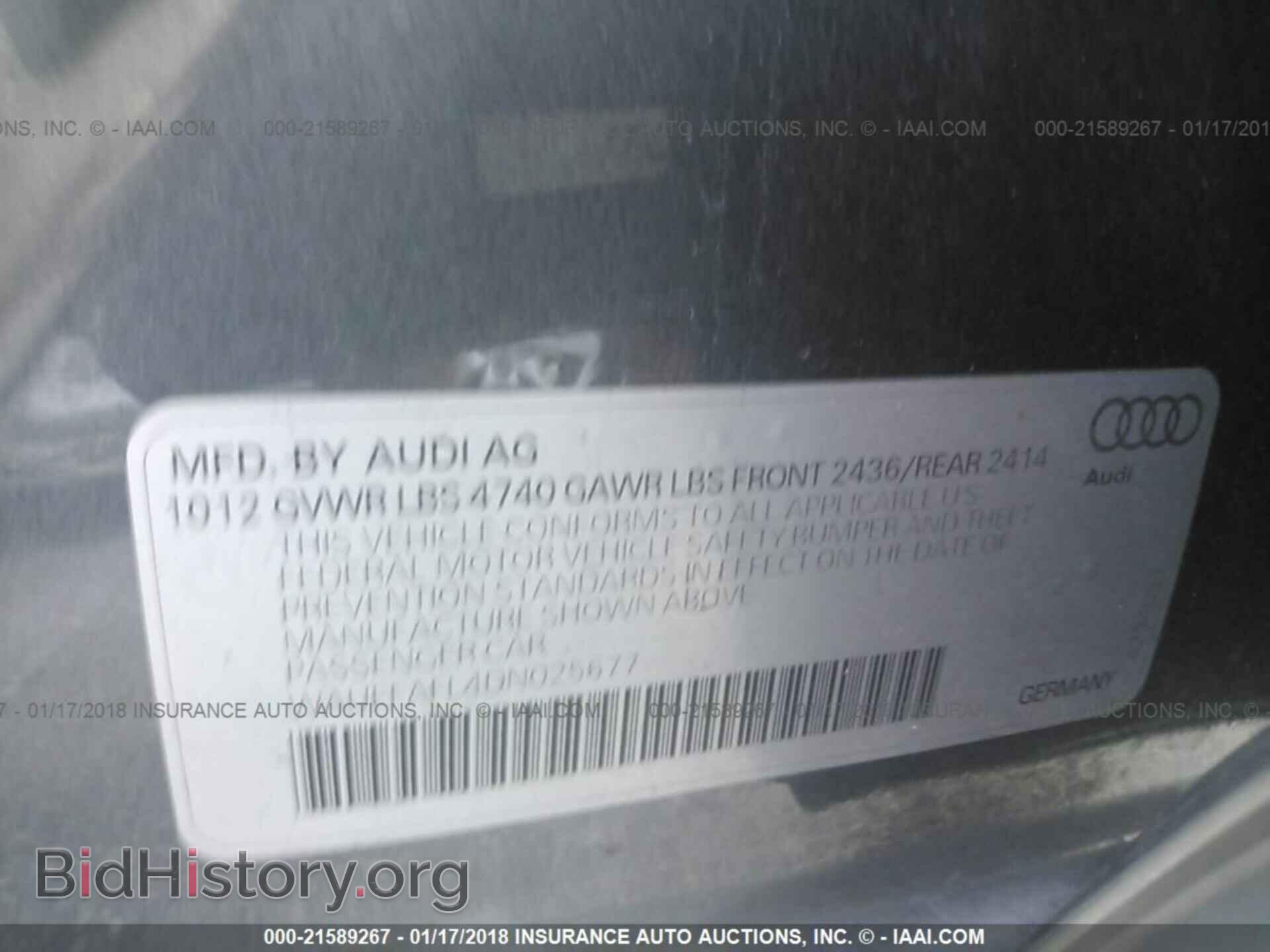 2013 Audi A4 - VIN: WAUEFAFL4DN025677 - Фото 9