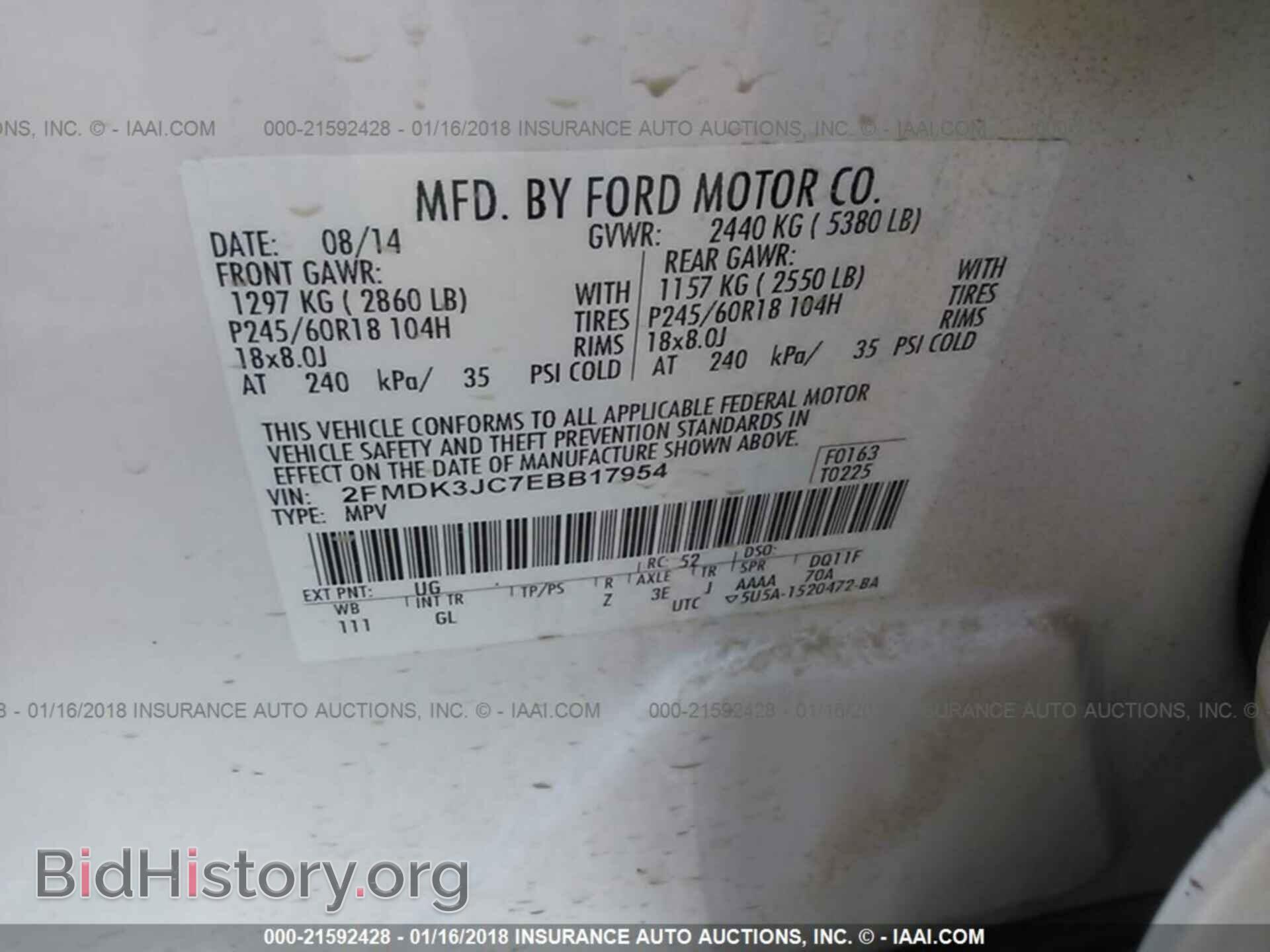 2014 Ford Edge - VIN: 2FMDK3JC7EBB17954 - Photo 9