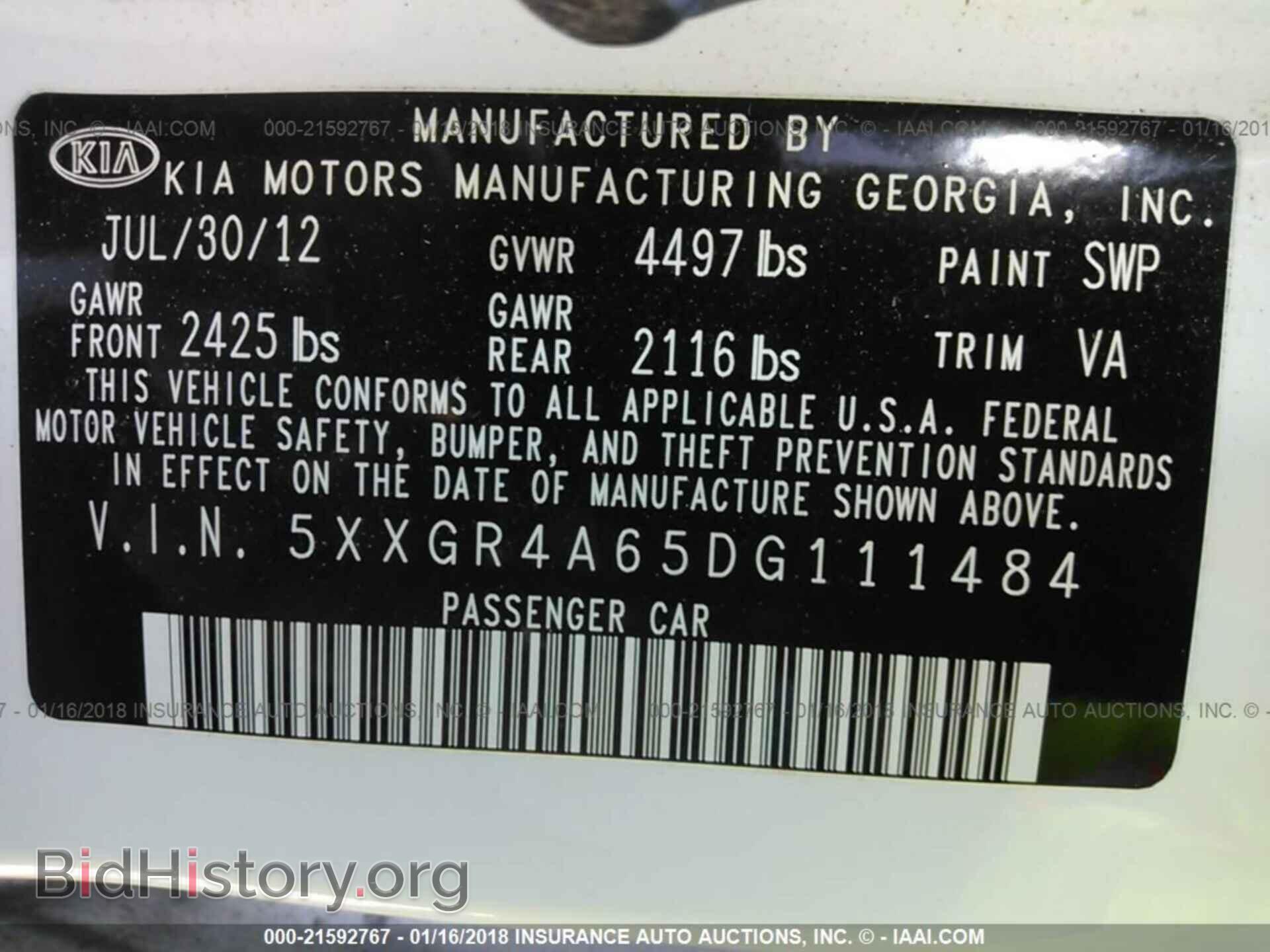 2013 Kia Optima - VIN: 5XXGR4A65DG111484 - Photo 9