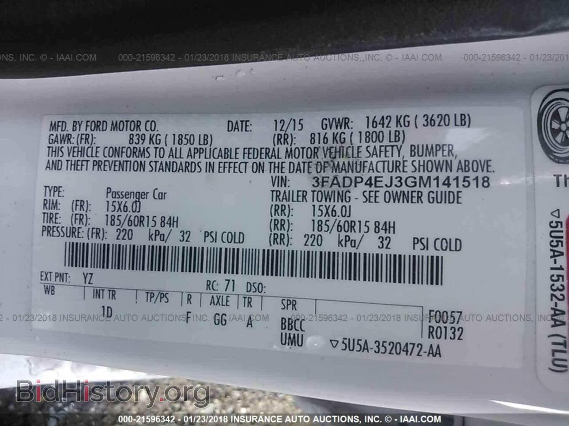 2016 Ford Fiesta - VIN: 3FADP4EJ3GM141518 - Фото 9