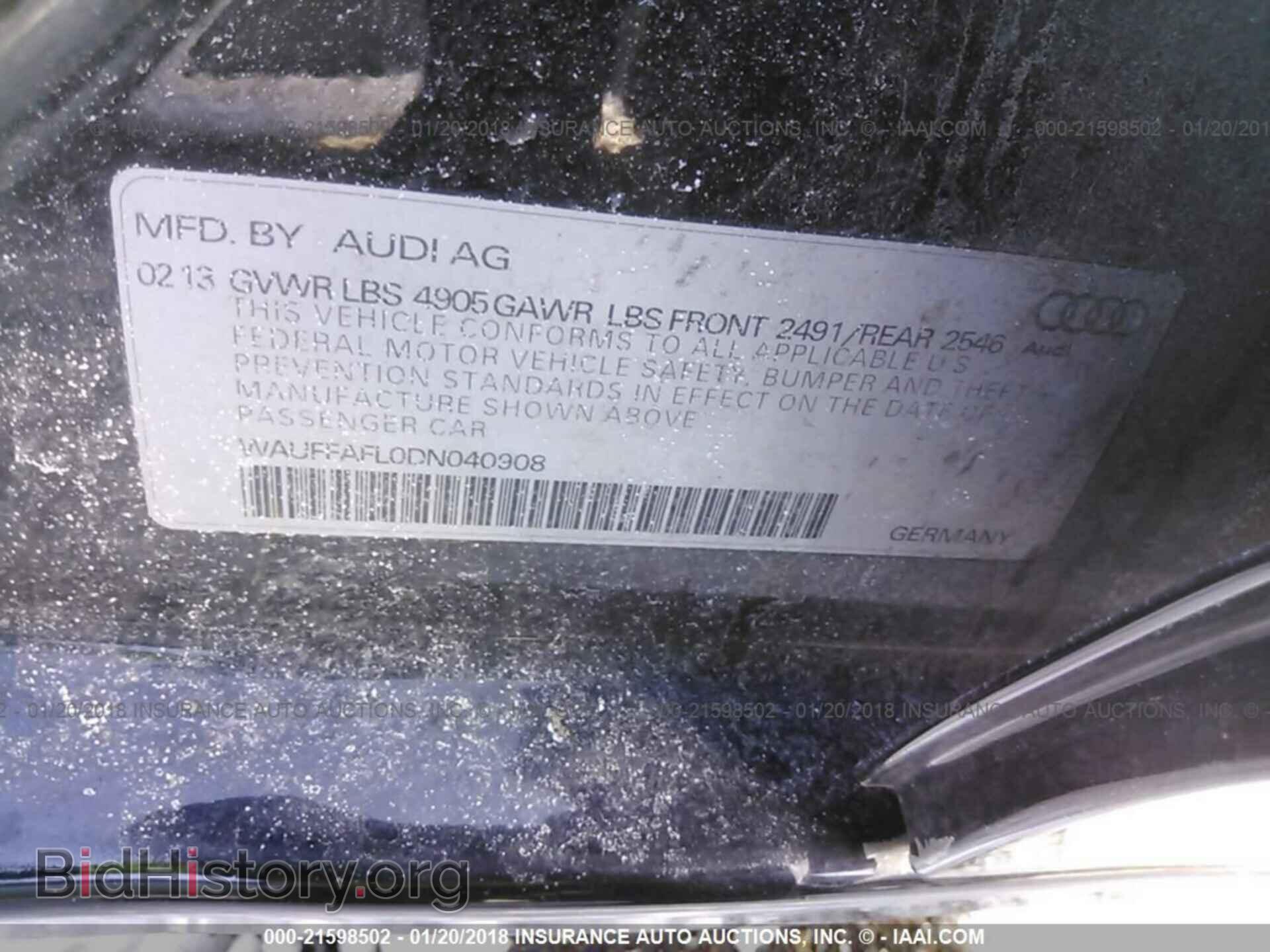 2013 Audi A4 - VIN: WAUFFAFL0DN040908 - Photo 9