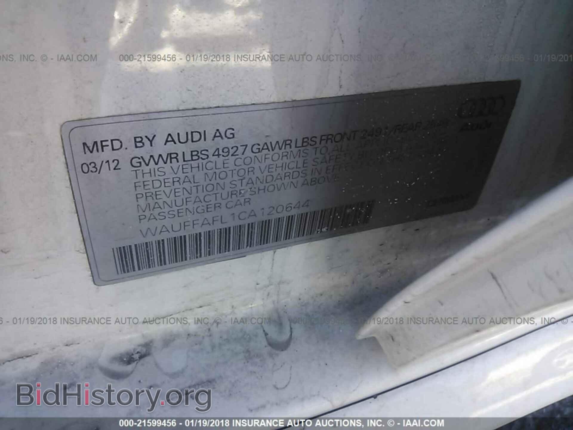 2012 Audi A4 - VIN: WAUFFAFL1CA120644 - Photo 9