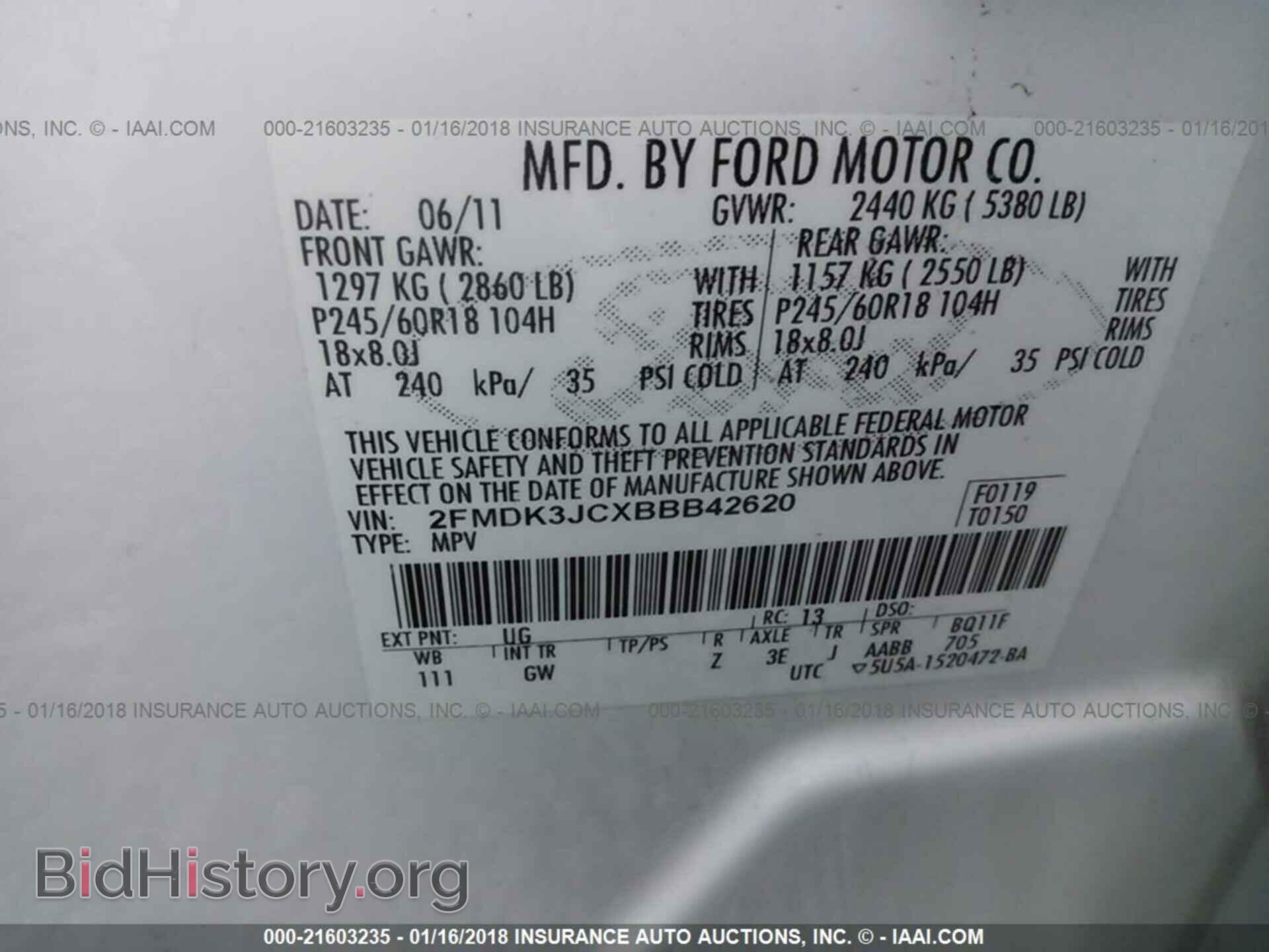 2011 Ford Edge - VIN: 2FMDK3JCXBBB42620 - Photo 9