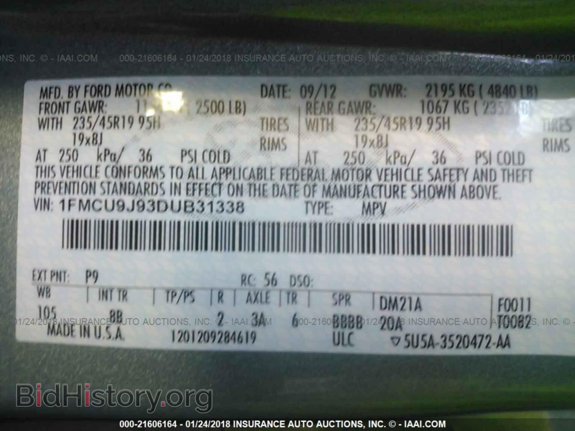 2013 Ford Escape - VIN: 1FMCU9J93DUB31338 - Фото 9