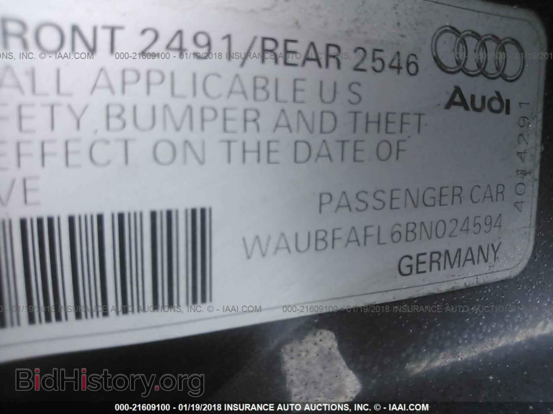 2011 Audi A4 - VIN: WAUBFAFL6BN024594 - Photo 9
