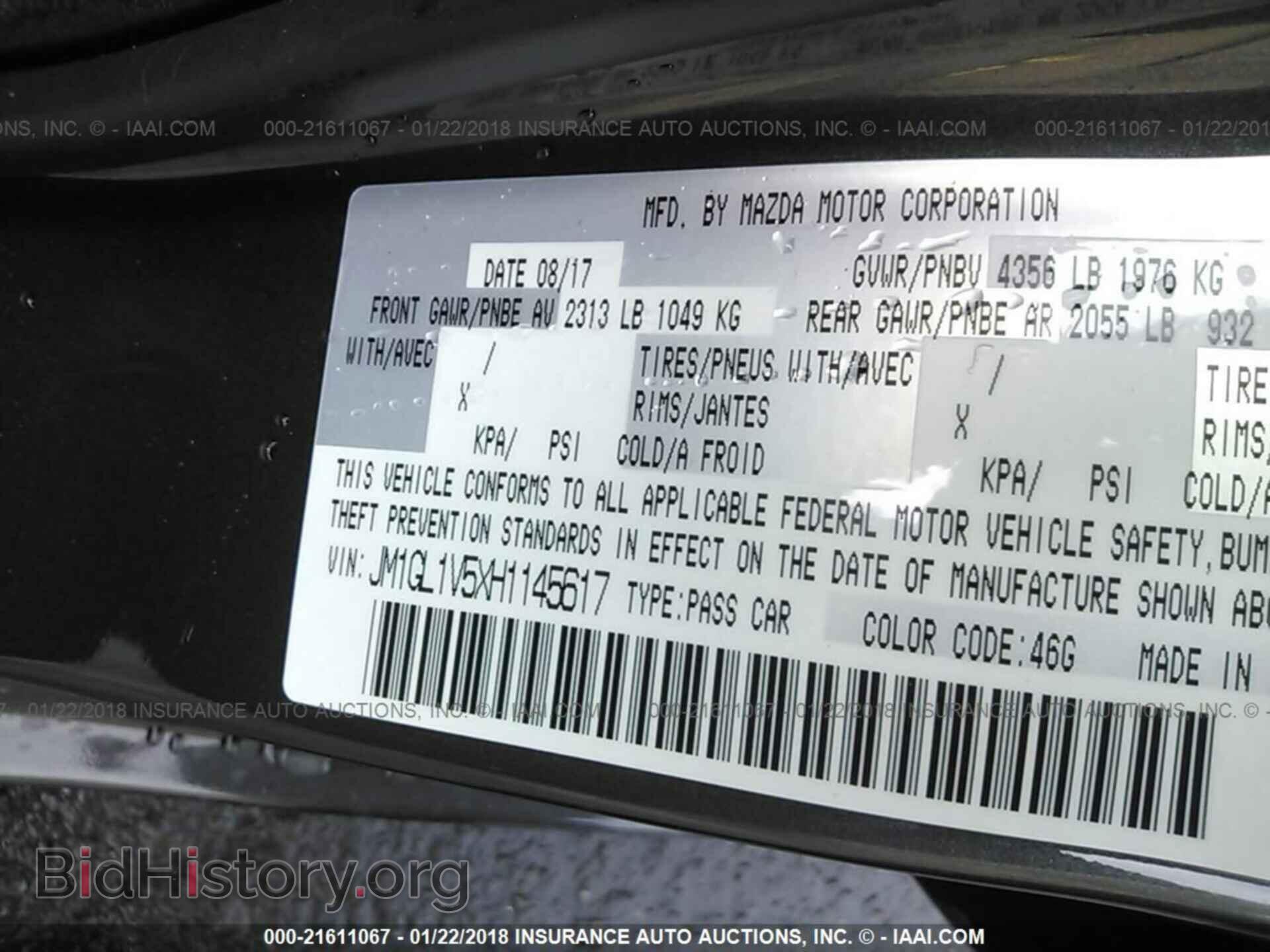 2017 Mazda 6 - VIN: JM1GL1V5XH1145617 - Photo 9