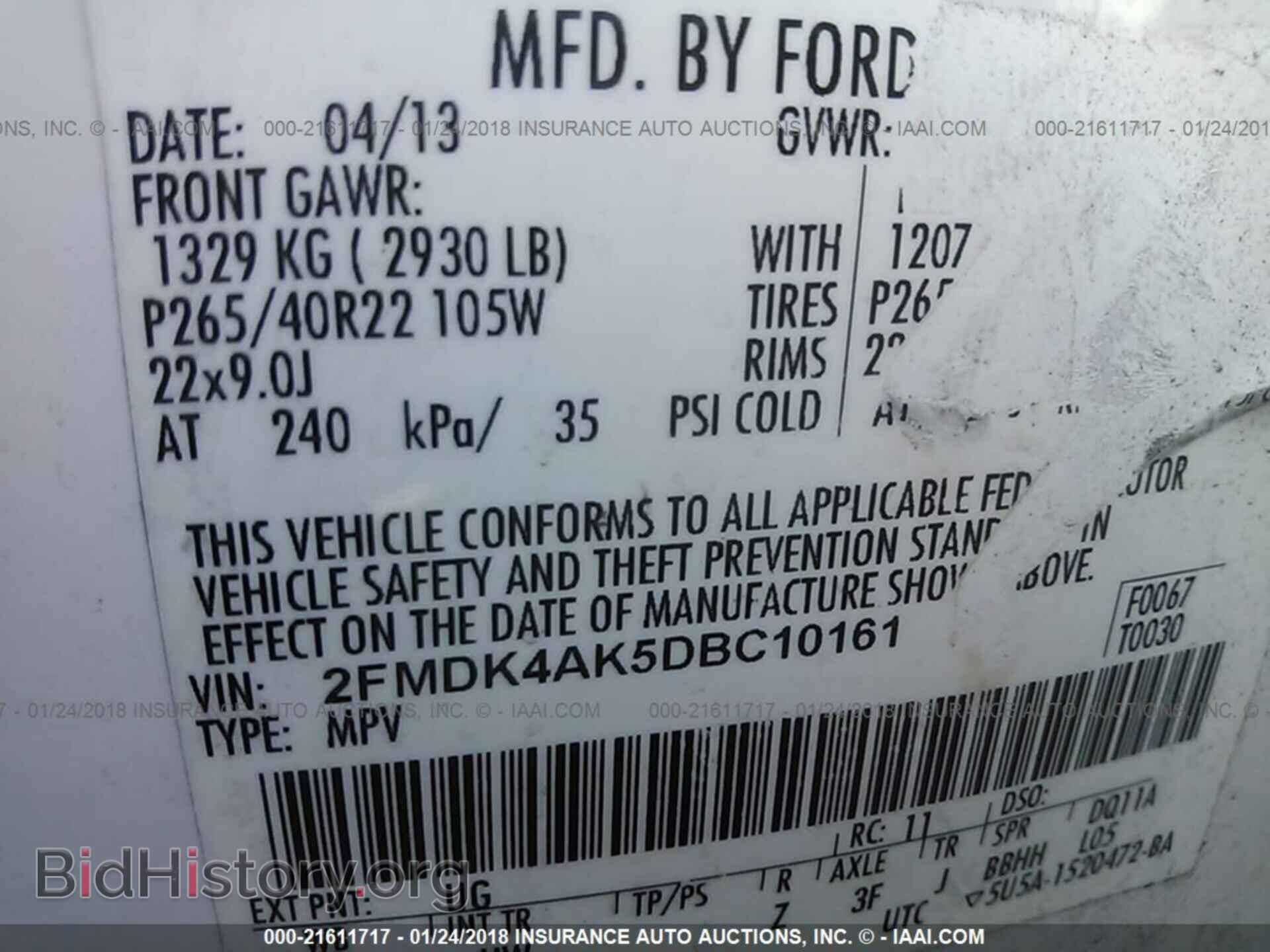 2013 Ford Edge - VIN: 2FMDK4AK5DBC10161 - Photo 9
