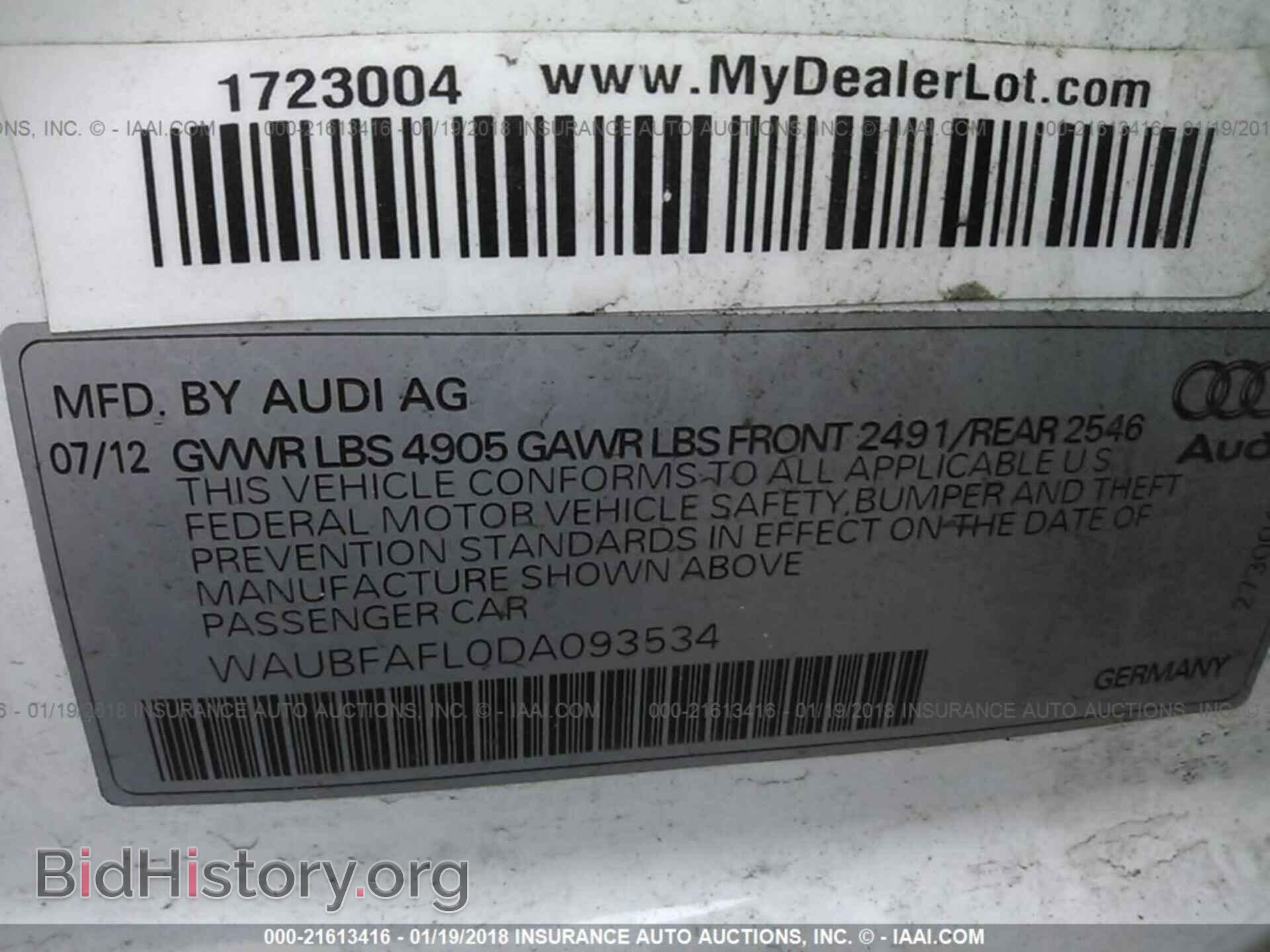 2013 Audi A4 - VIN: WAUBFAFL0DA093534 - Photo 9
