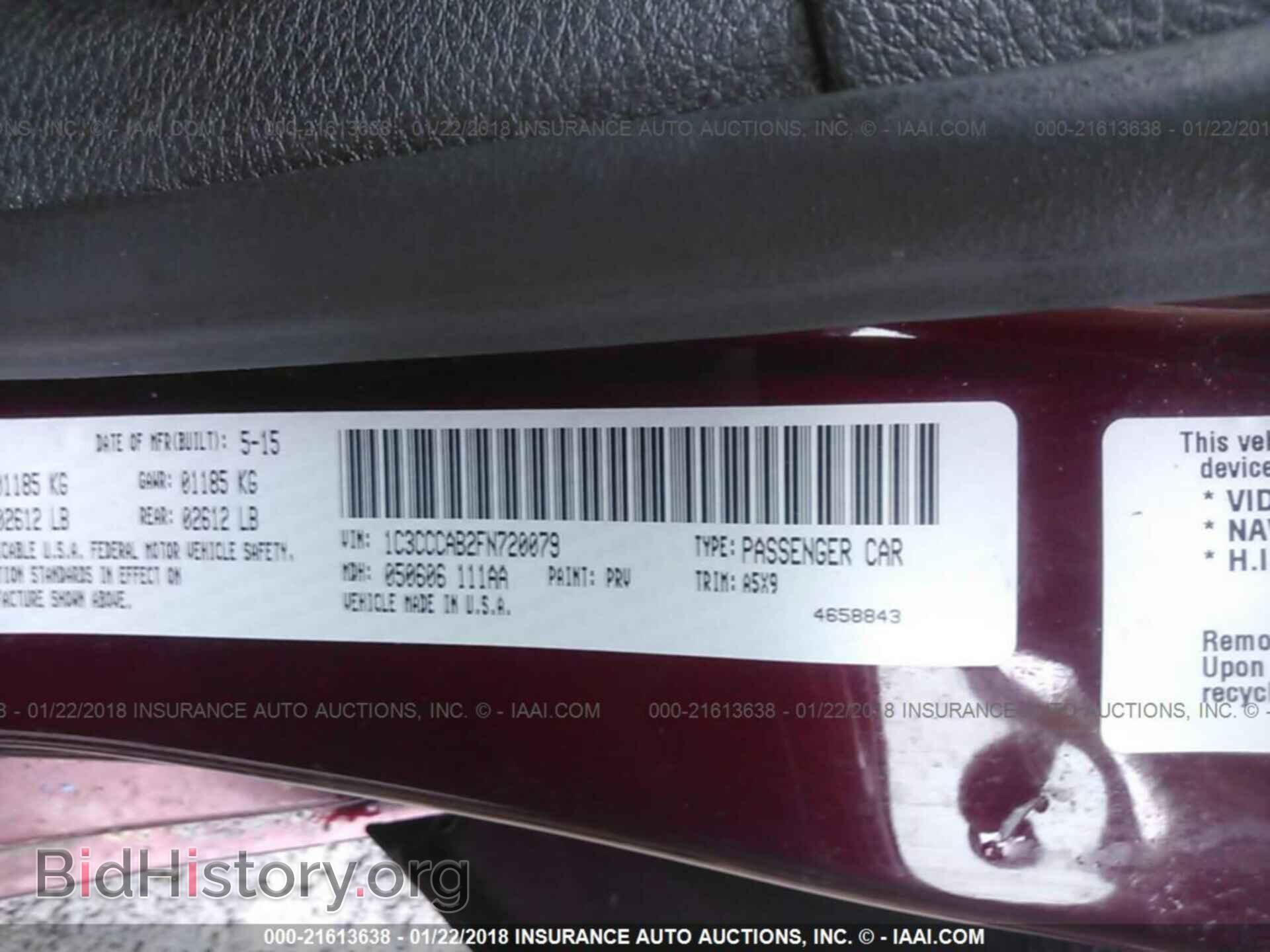 2015 Chrysler 200 - VIN: 1C3CCCAB2FN720079 - Photo 9
